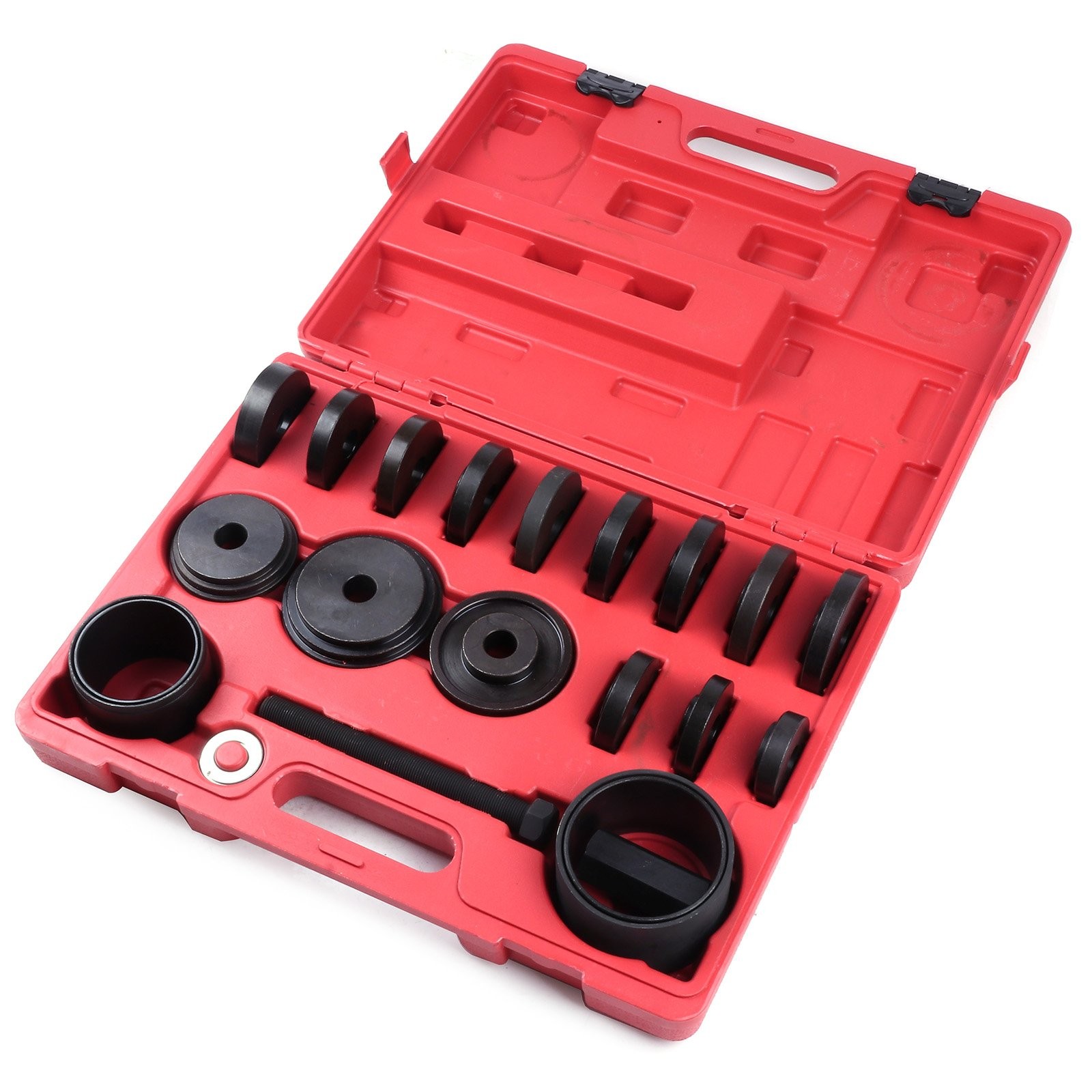 ?23PC Wheel Drive Bearing Press Tool Removal Adapter Puller Pulley Kit FWD Front