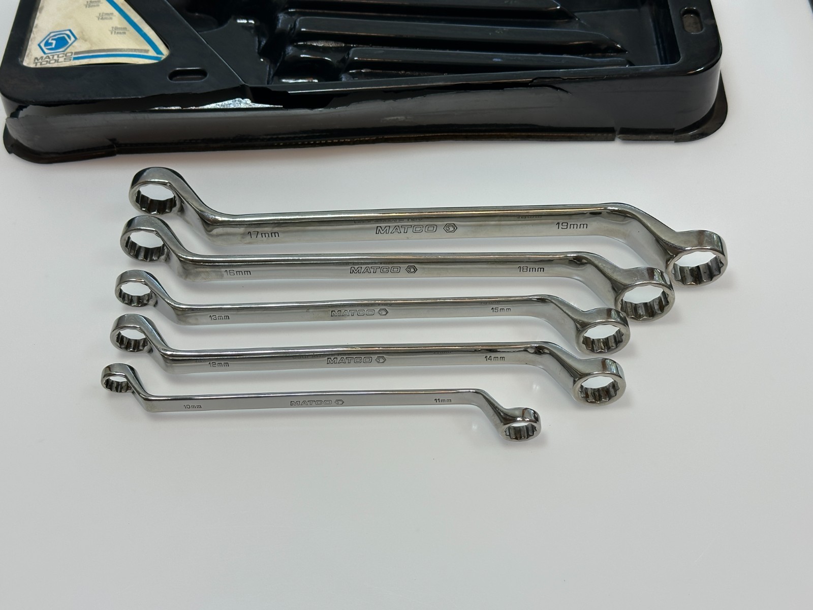 🇺🇸 Matco Tools USA SRBLM5T 5pc Offset Double Box METRIC 10mm-19mm Wrench Set