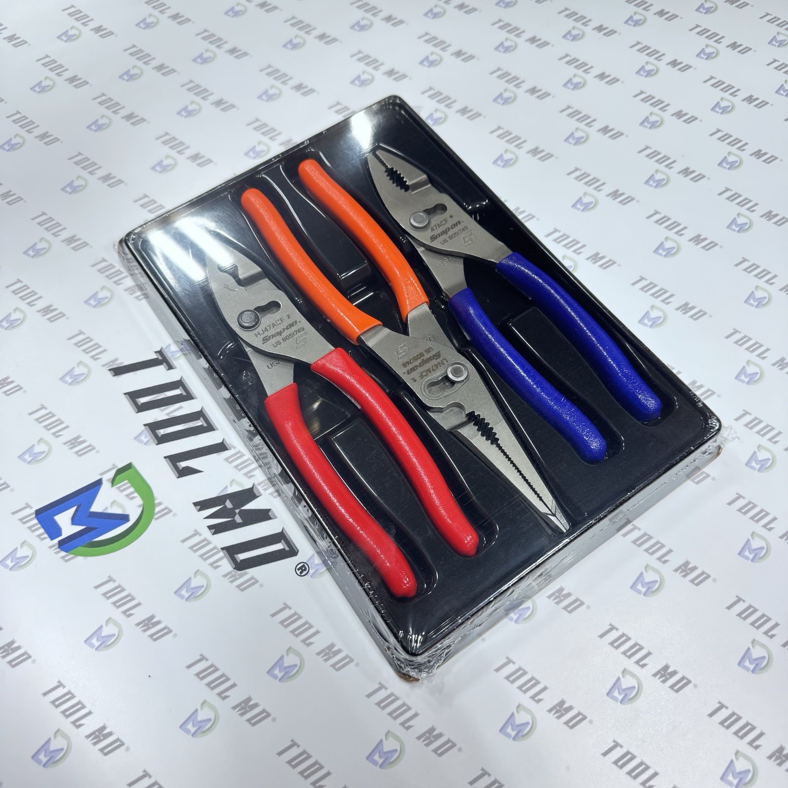 Snap-on Tools USA NEW Assorted Color Slip Joint Pliers Set PL347ACF LN47ACF