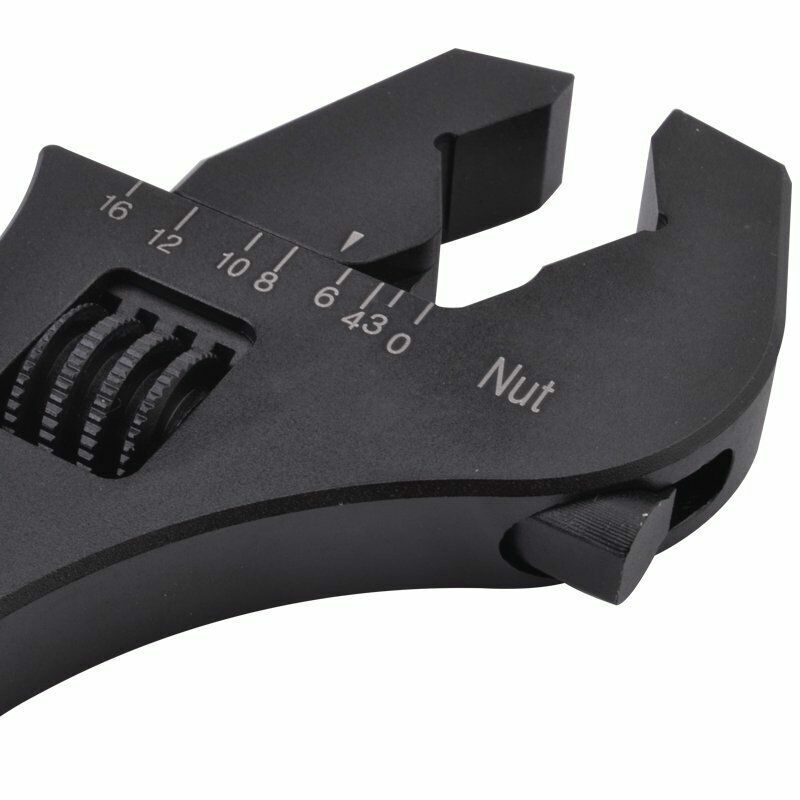 3AN-16AN Adjustable Wrench Black Aluminum Tool Spanner for Hose End Fitting