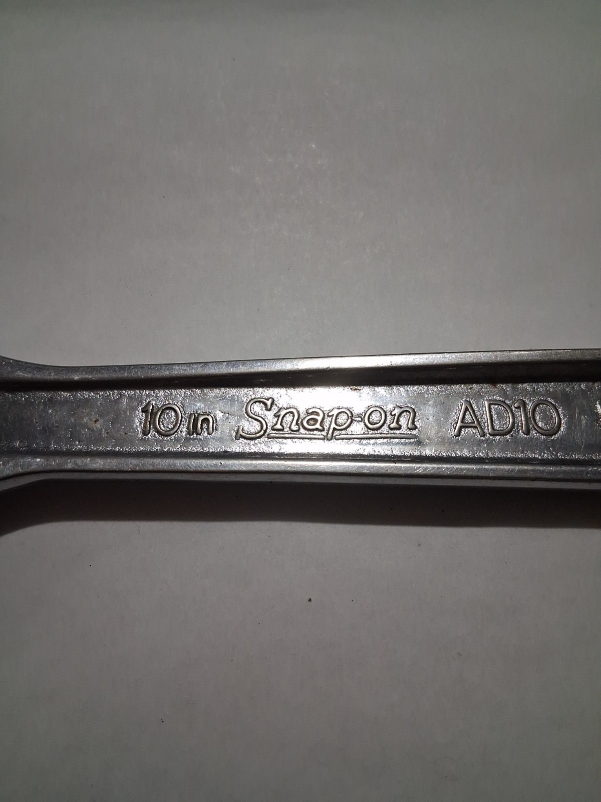 Snap On Tools AD10 10″ 250mm Chrome Adjustable Wrench Made in USA