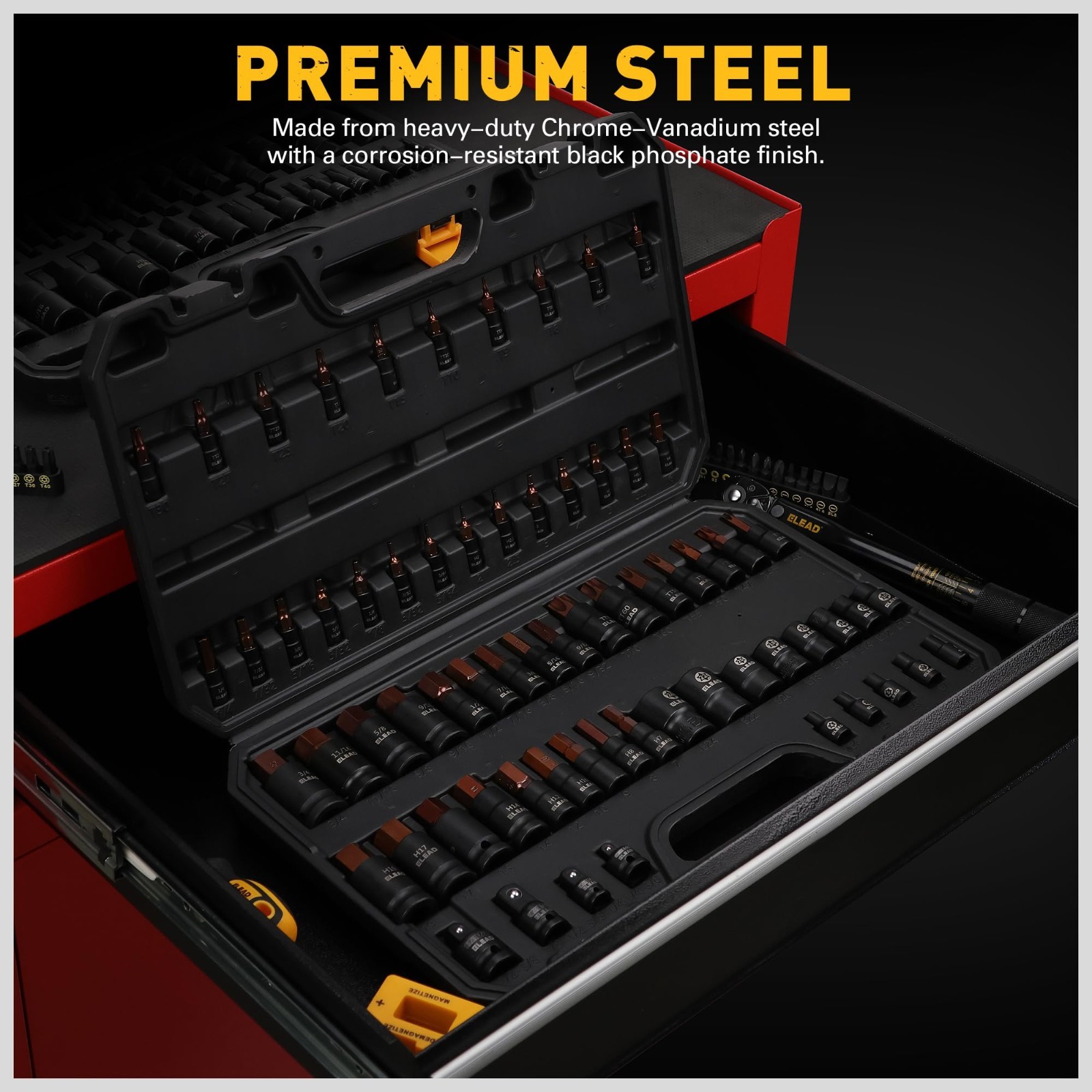 66-Piece Torx & Hex Bit Socket Set – CR-V & S2 Steel, T8-T70 & E4-E24, High Torq