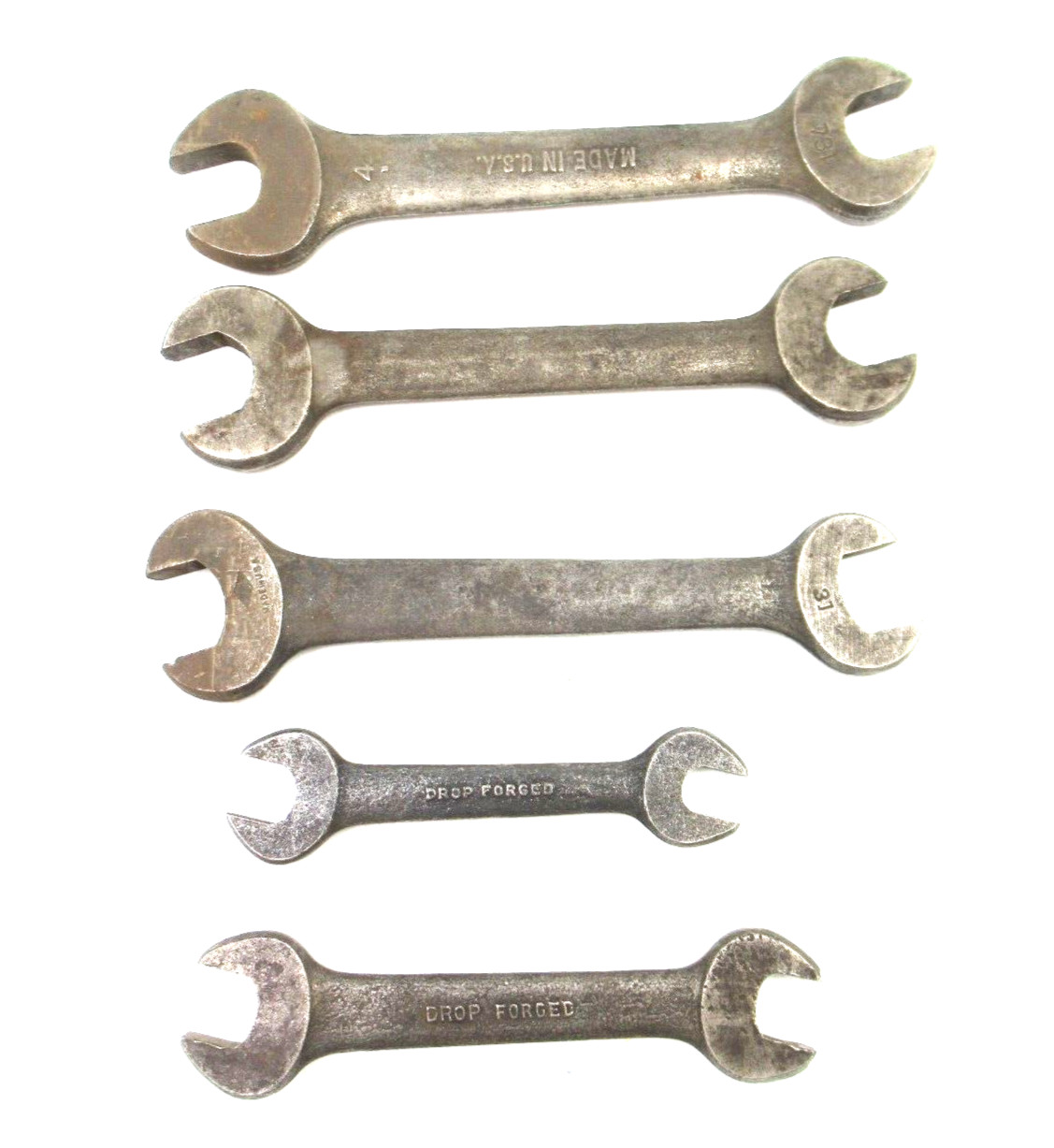 5 Double Open End Wrenches Vintage Drop Forge Select Steel Fairmount Cleveland