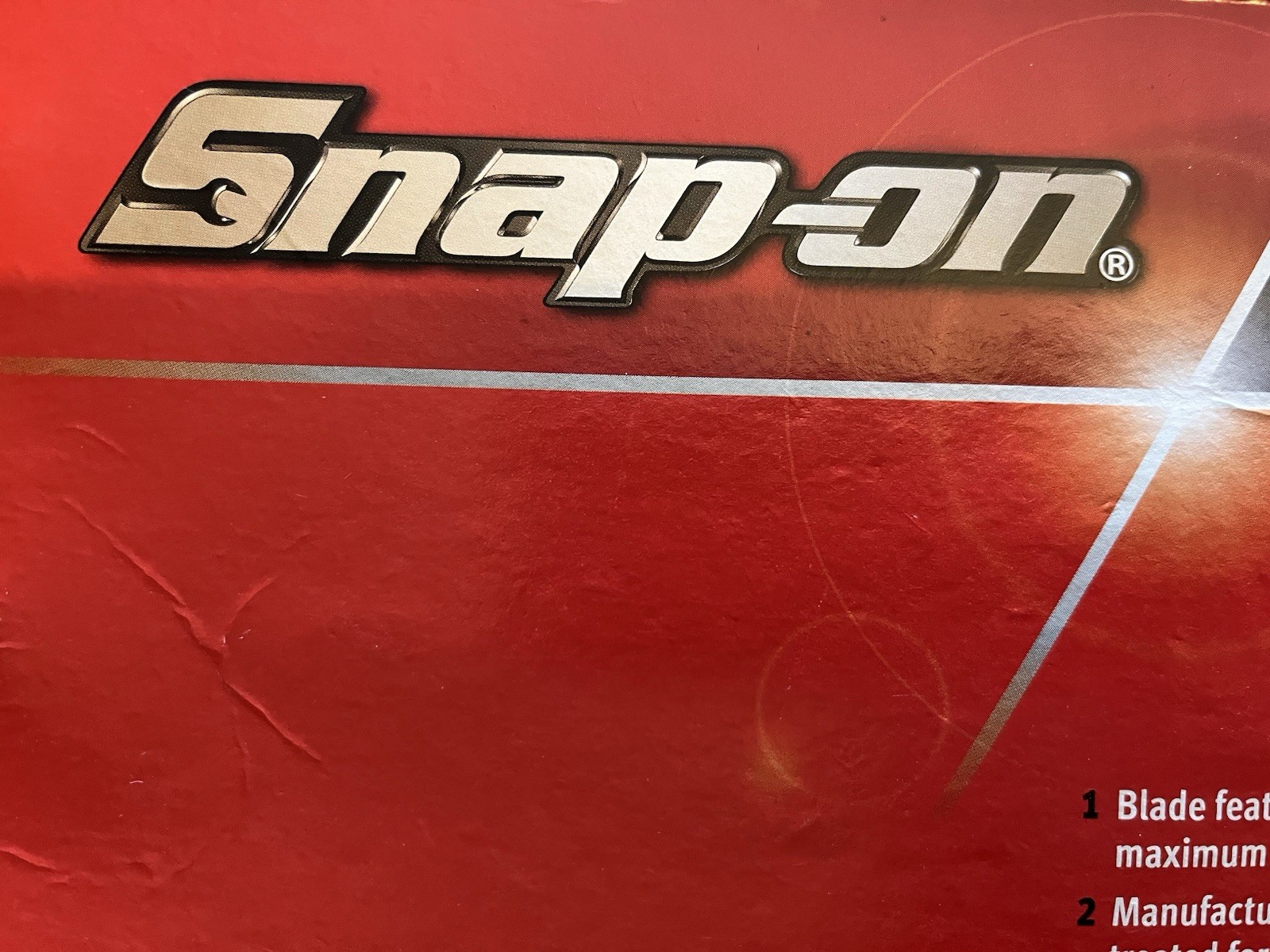 New Snap On Tools 12” Striking Pry Bar Classic Red Heavy Duty New Premium Tool