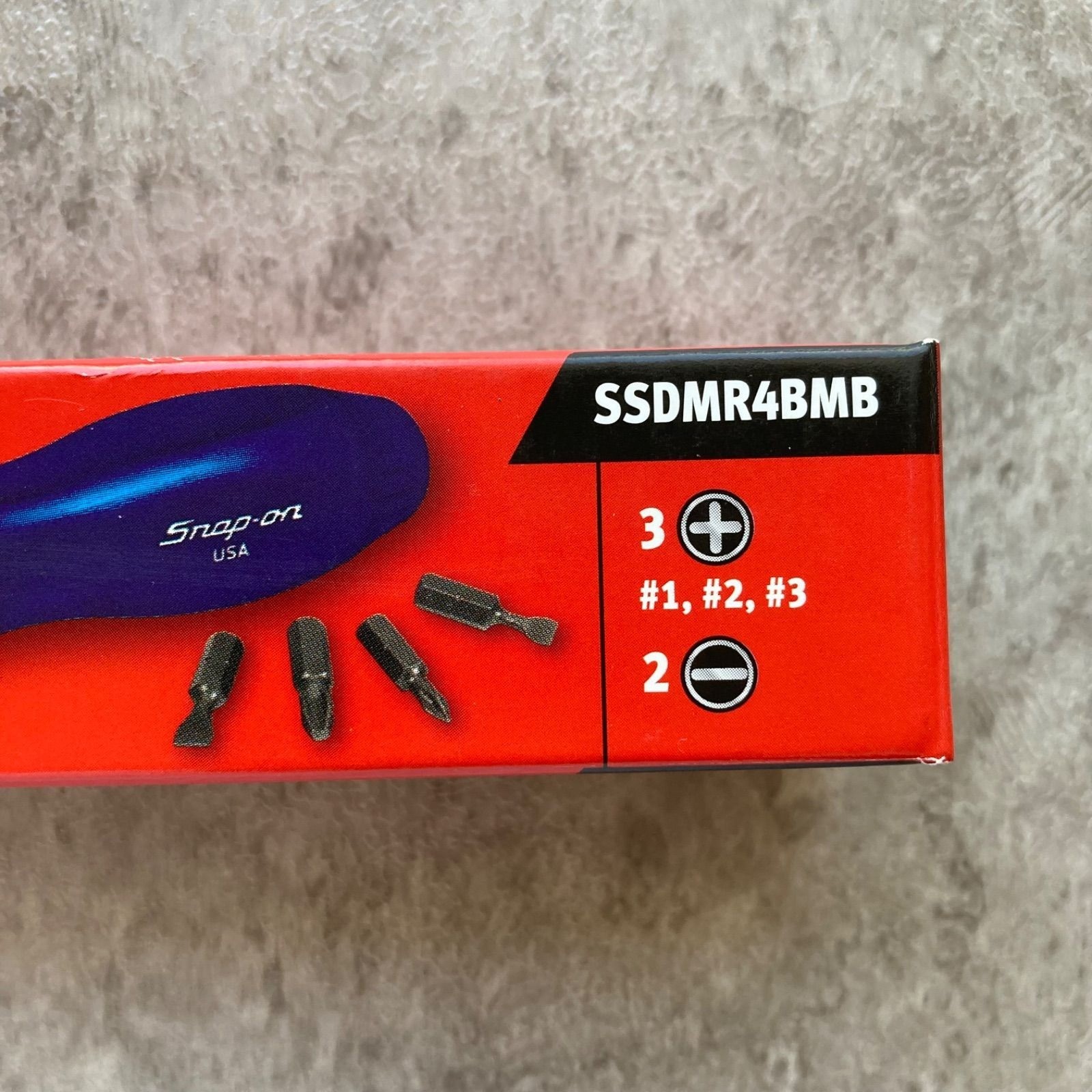 Snap-on SSDMR4B POWER BLUE Hard Handle Ratcheting Screwdriver w/Bits [Unused]