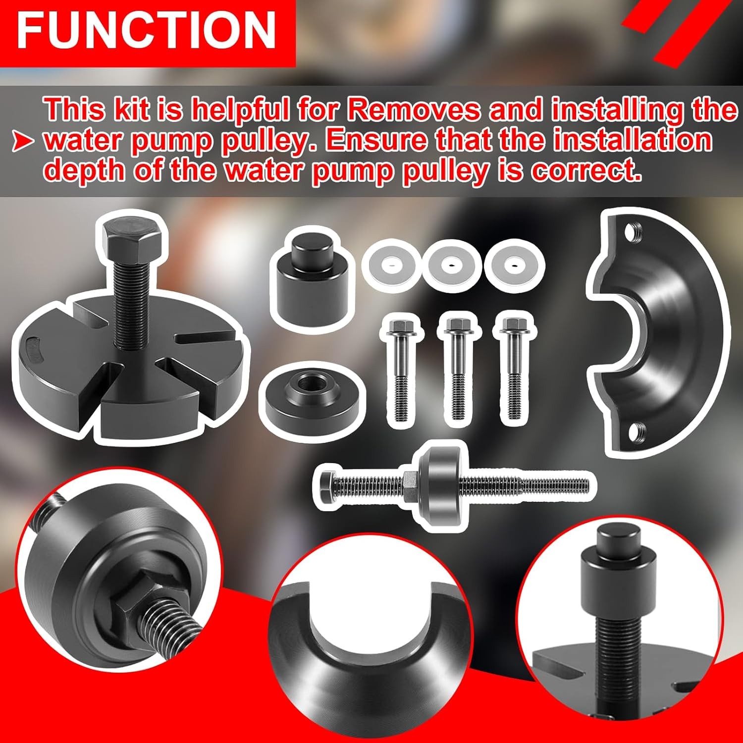 For Ford/Mercury Water Pump Pulley Removal Tool 303-S455 303-009 211-185 ST-123