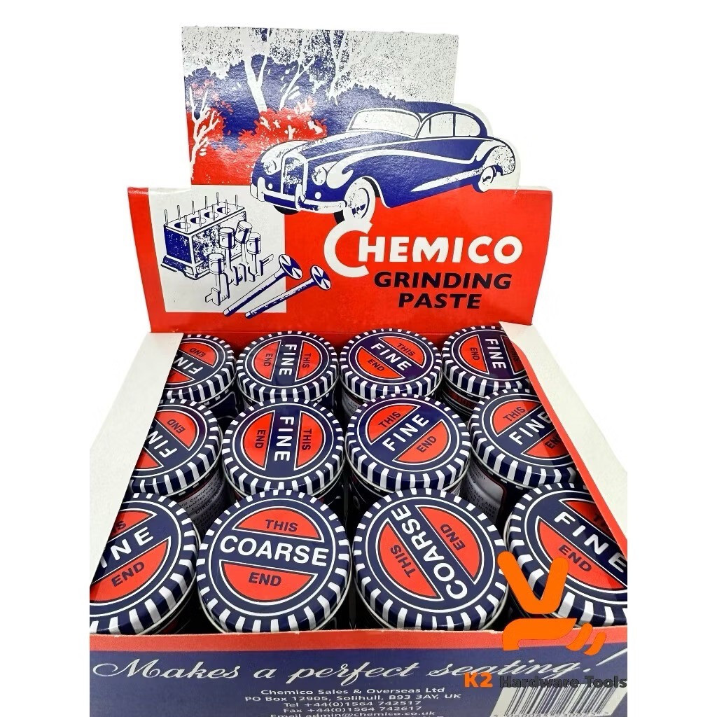 1x Chemico Valve Grinding Paste Fine & Coarse Double End Tin Valve Cleaning 100g