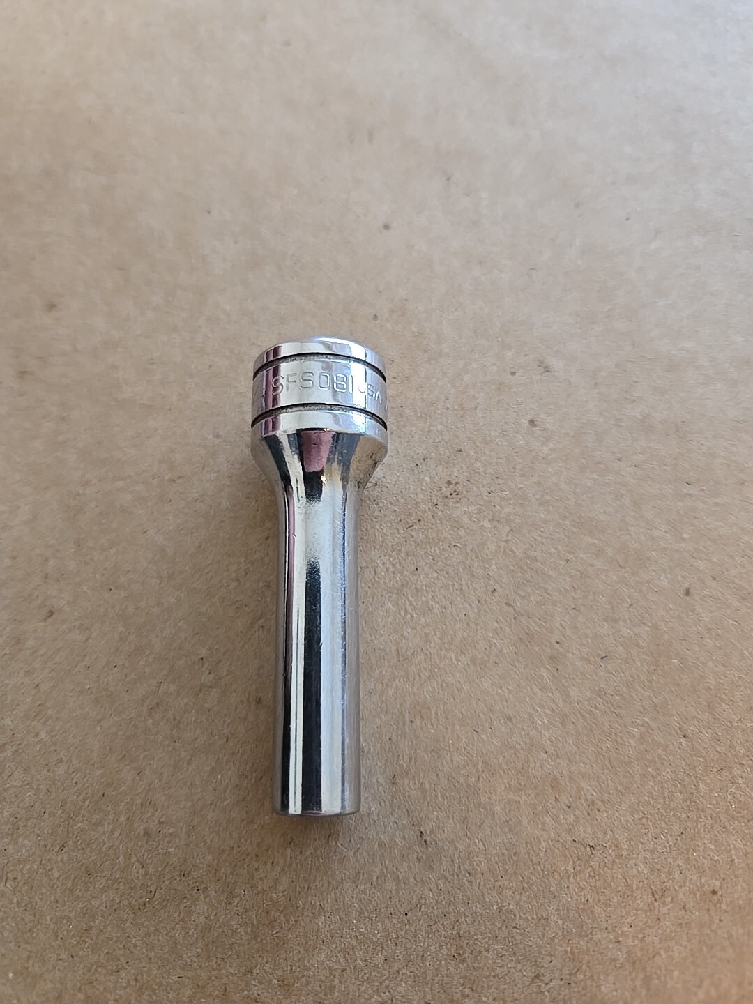 Snap On 3/8″ Drive 1/4″ 6PT Deep Chrome Socket SFS081