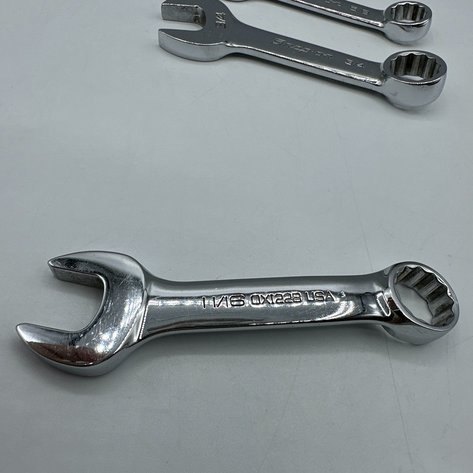 SNAP ON 10 Piece Combination Wrench Set Long Short READ DESC OEXM180 OEXL18 MORE