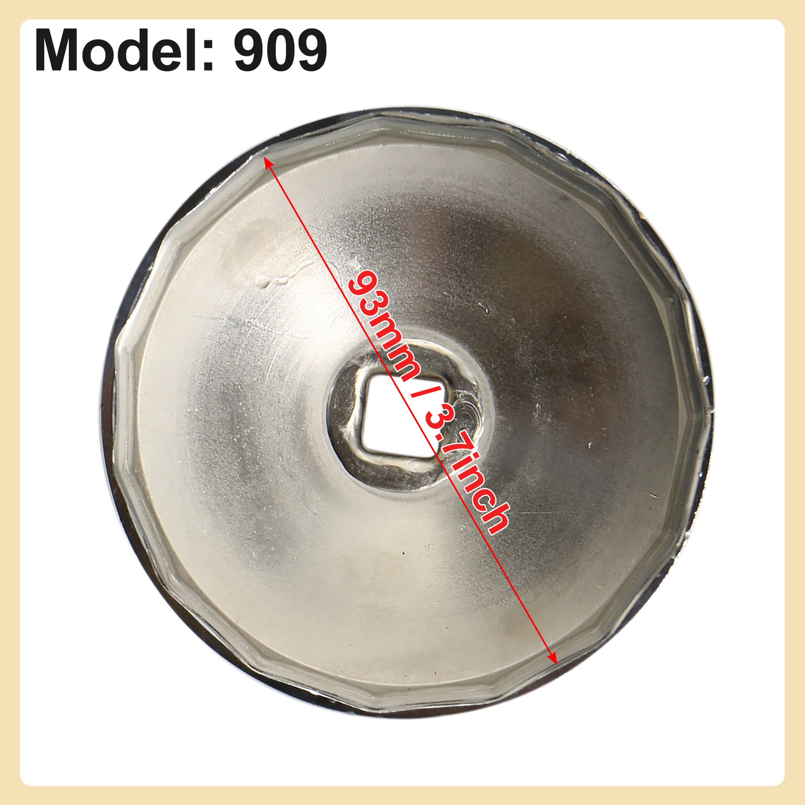 92-93mm Inner Diameter Car15 Flutes Cap Design Silver Tone O Universal Item of 1