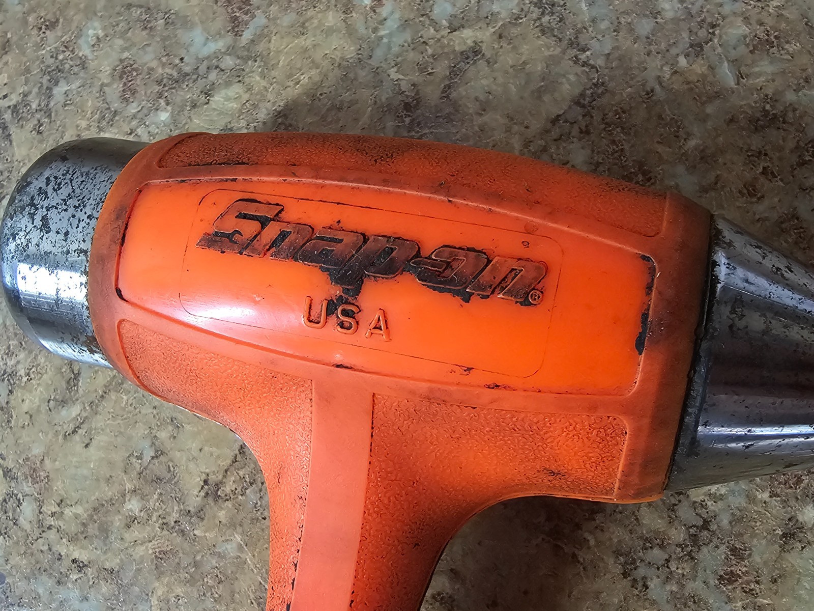 Snap On HBBD40 40oz Dead Blow Ball Peen Hammer Orange Pre-owned