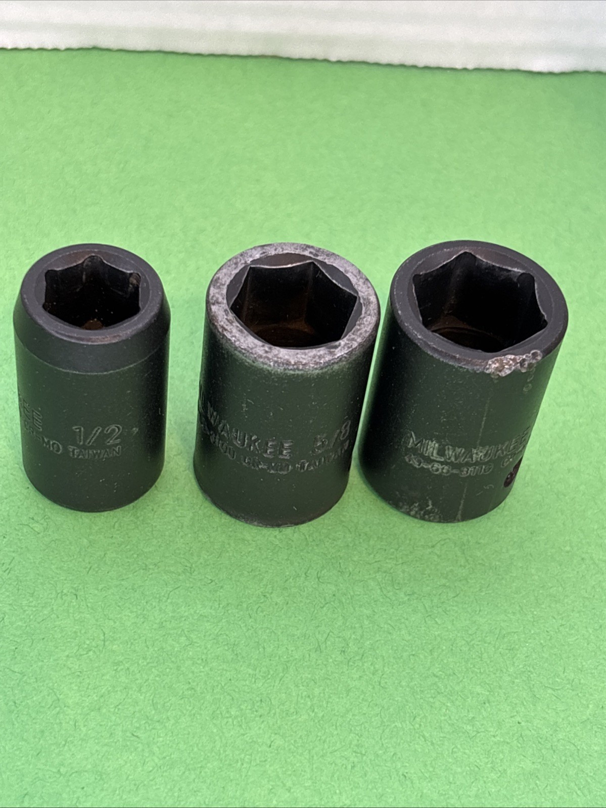 3 MILWAUKEE TOOLS 1/2 Drive Impact Sockets 1/2″ -5/8″-11/16″ 6 Point