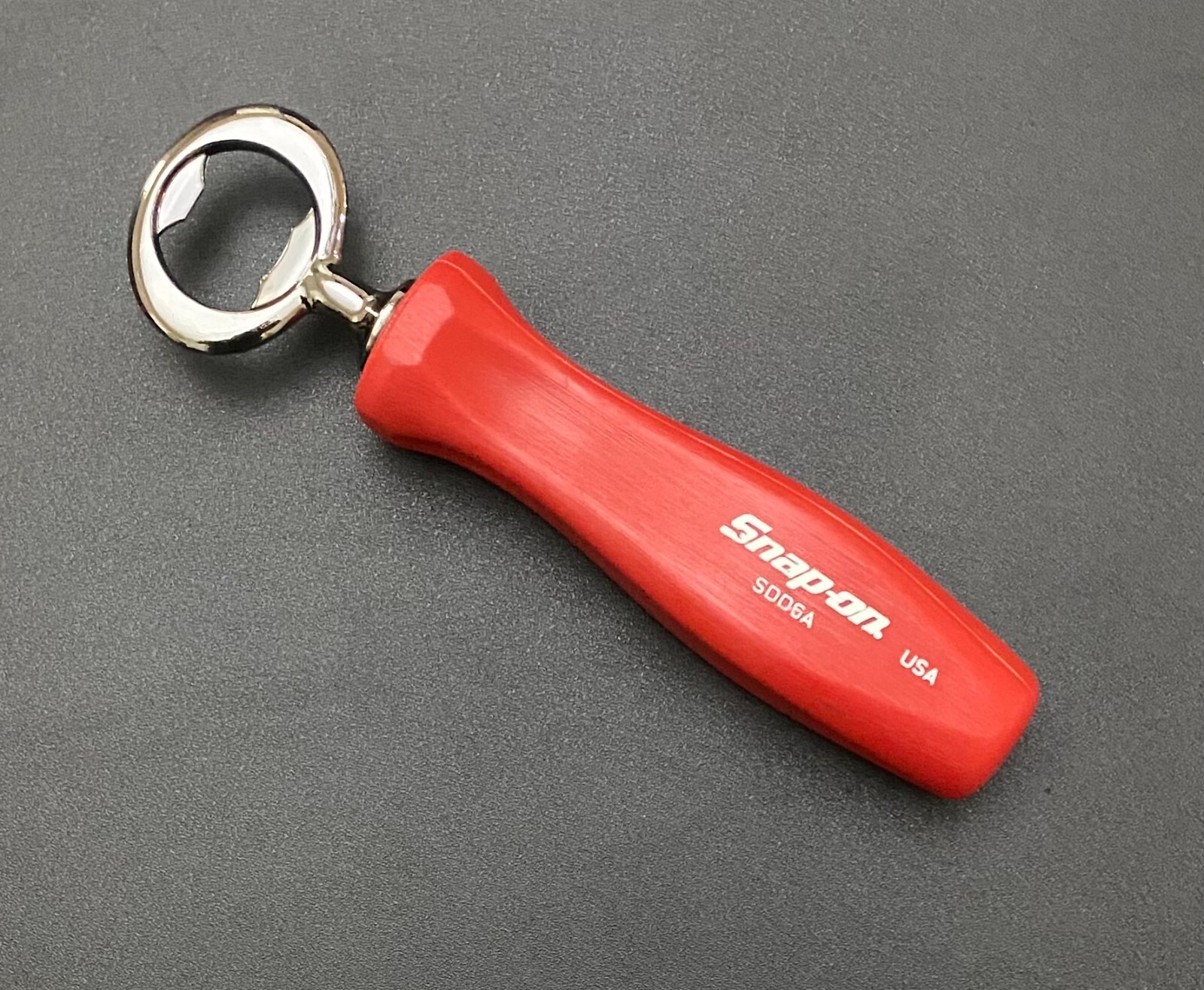 Snap-On Bottle Opener [ Seller’s Creation ] Dark Chrome Opener Red Handle