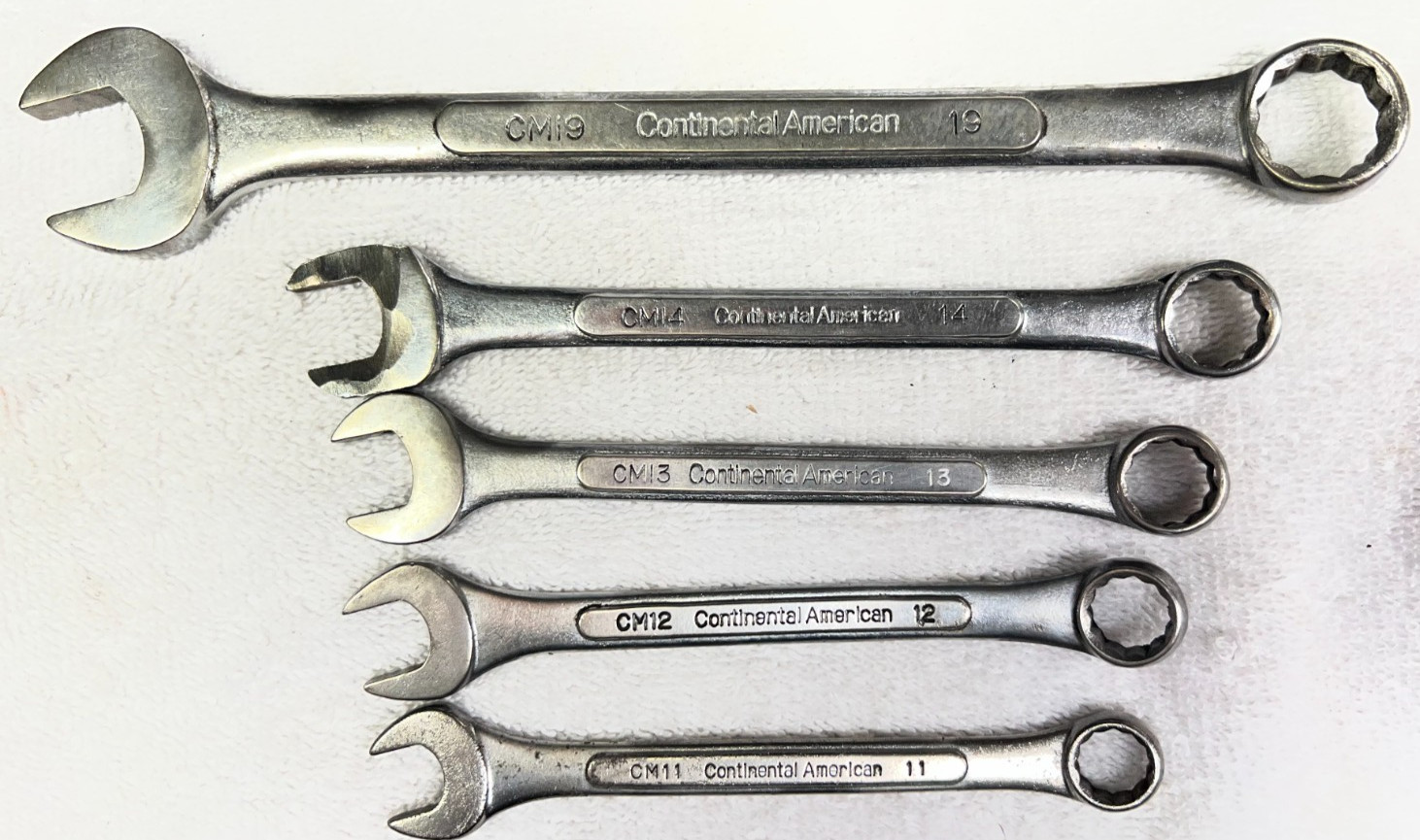 Continental America Wrenches 19/14/13/12/11mm Metric Lot of 5