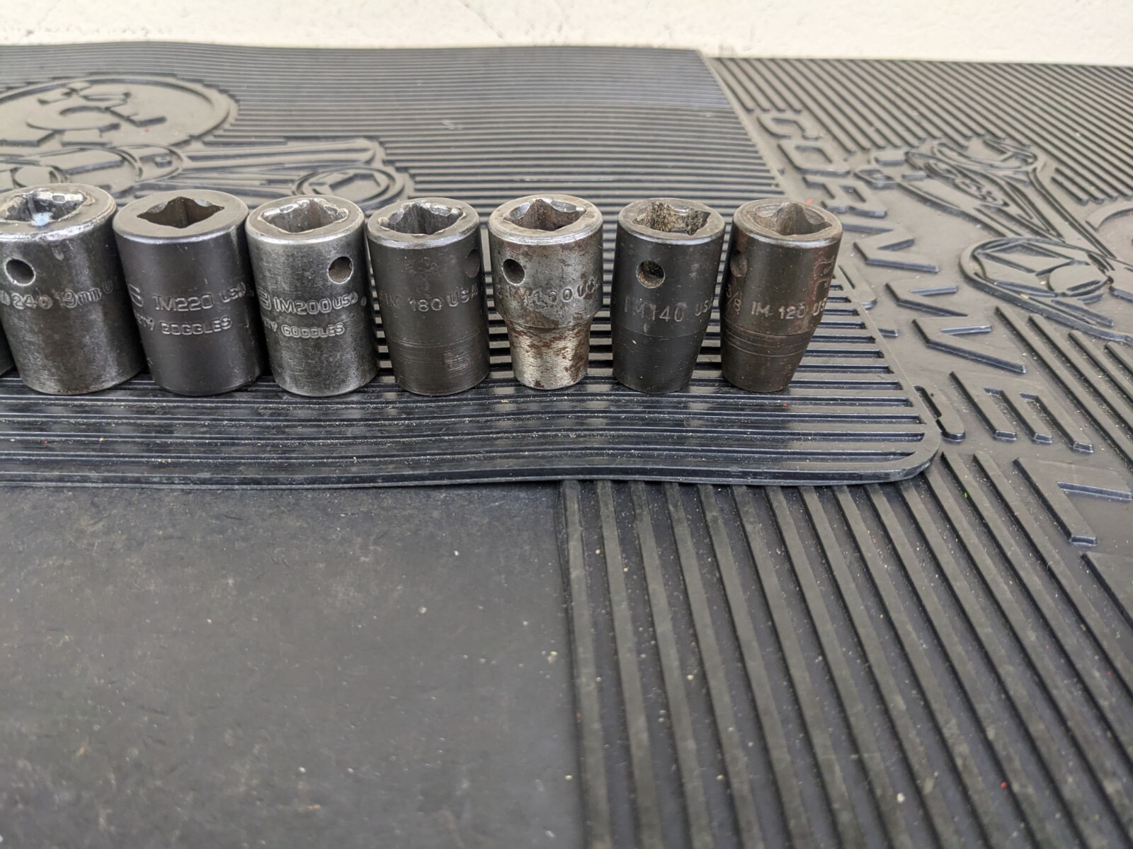 #bg155 Snap-On 14pc 1/2″ Drive 6pt SAE Shallow Impact Socket Set