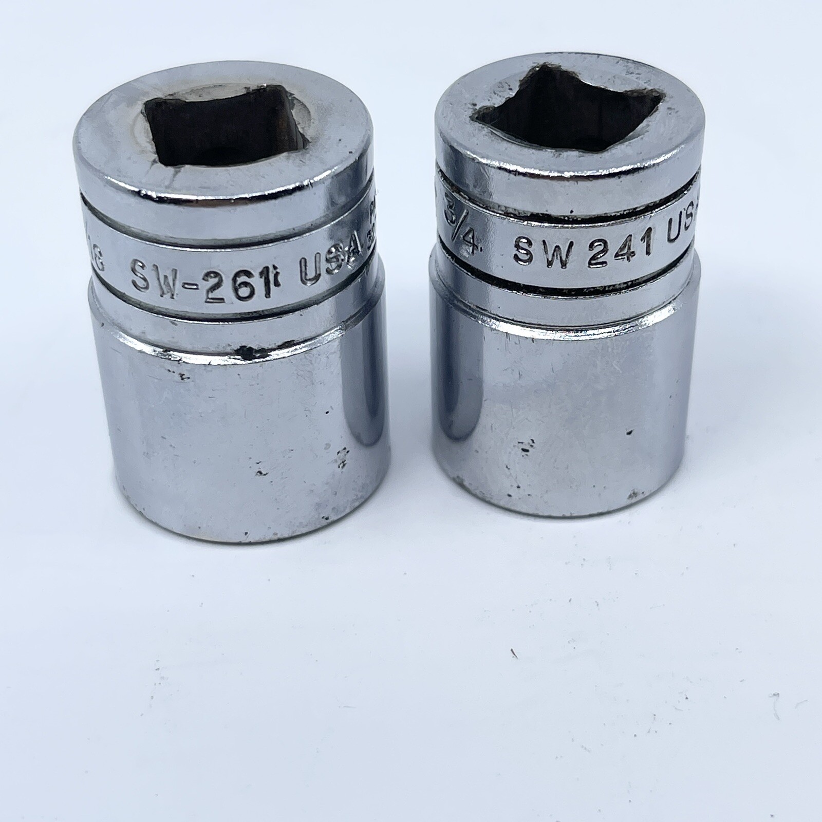 SNAP-ON TOOLS 1/2″ DR 16PT 13/16″ & 3/4″ SAE MODEL: SW241-SW261 SHALLOW SOCKETS