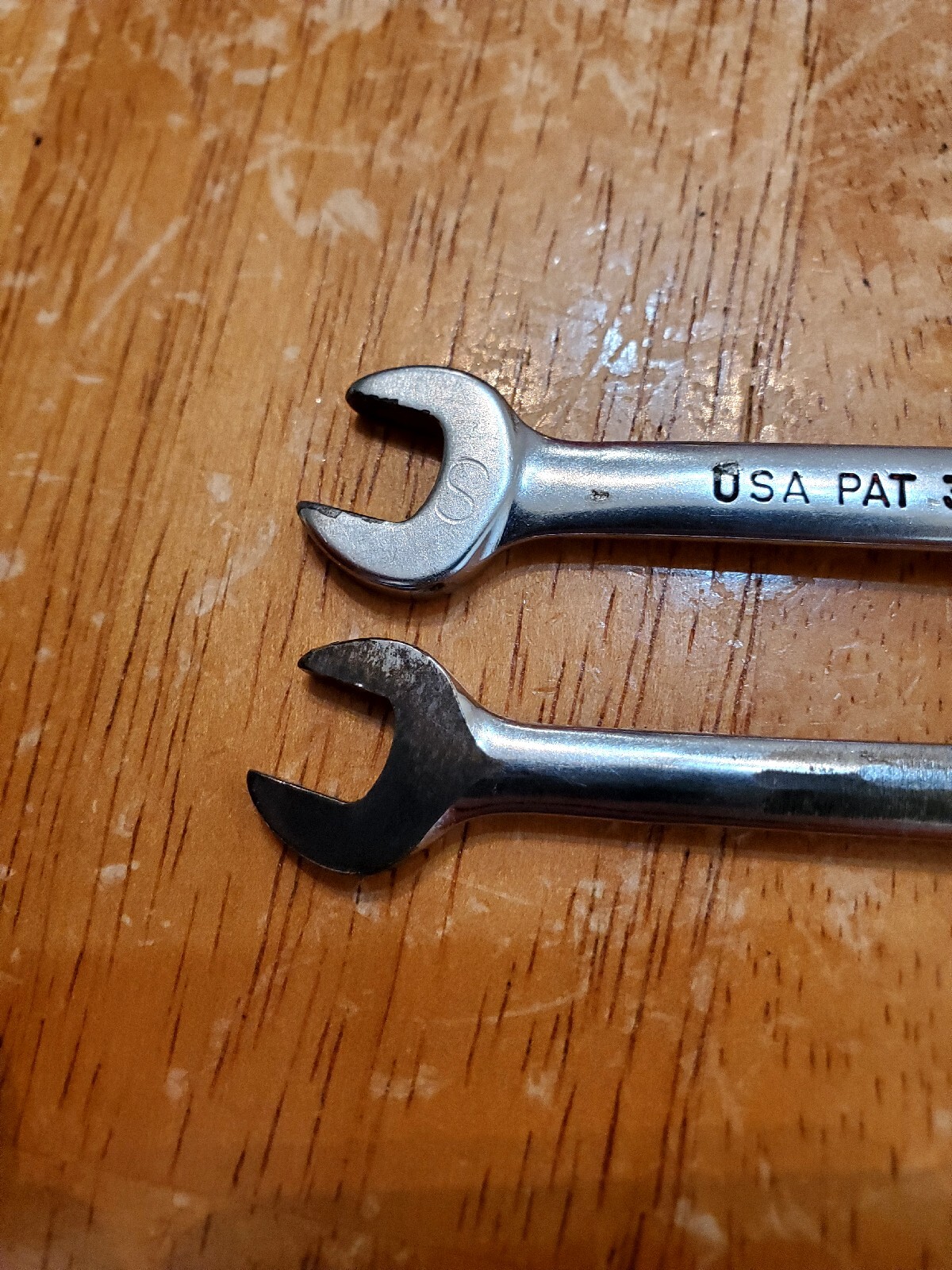 Snap On 5/16″ 11/32″ 6PT SAE Midget Chrome Combination Wrenchs USA Lot Of 2