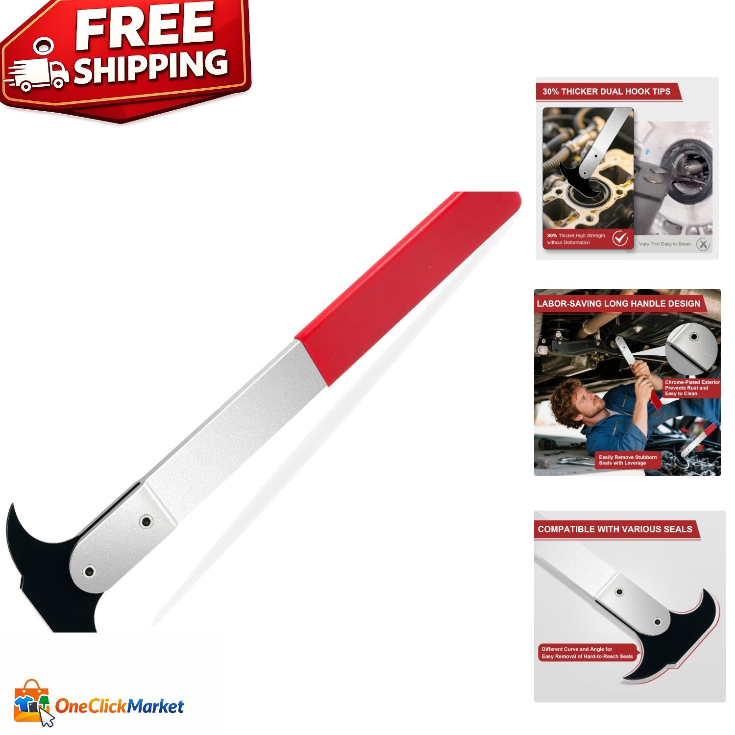 Efficient Oil Seal Removal Tool with Long Handle – Ideal for Cars, SUVs & Trucks