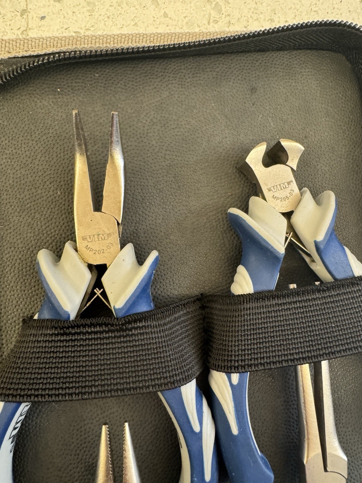 VIM MP200 Miniature Precision Plier 4″ to 6″ 8 pcs set packed in a durable carry