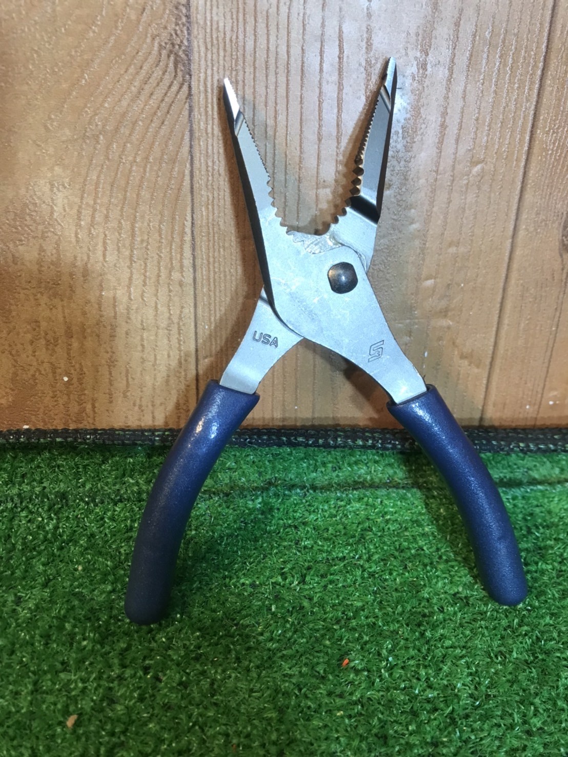 SNAP ON TOOLS NEW Blue 7″ Soft Grip Long Nose Slip Joint Pliers LN46ACF