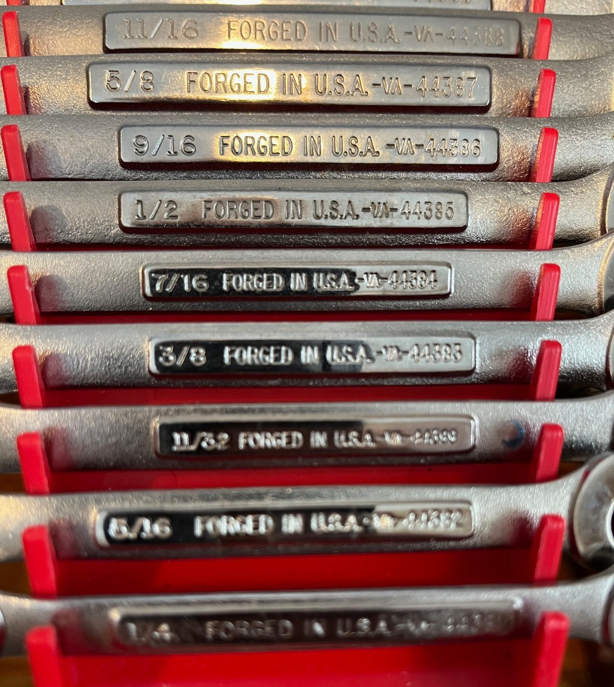 Vintage Craftsman VA USA 13pc SAE 6 Pt Combination Wrench Set 1/4″ – 15/16″ Rare