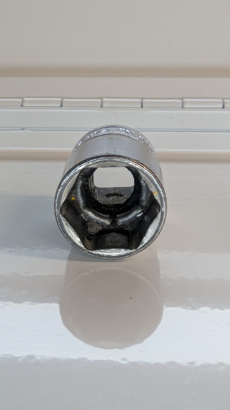 Snap-on FSM17 3/8″ Drive 17mm Metric 6-Point Shallow Chrome Socket USA Tool