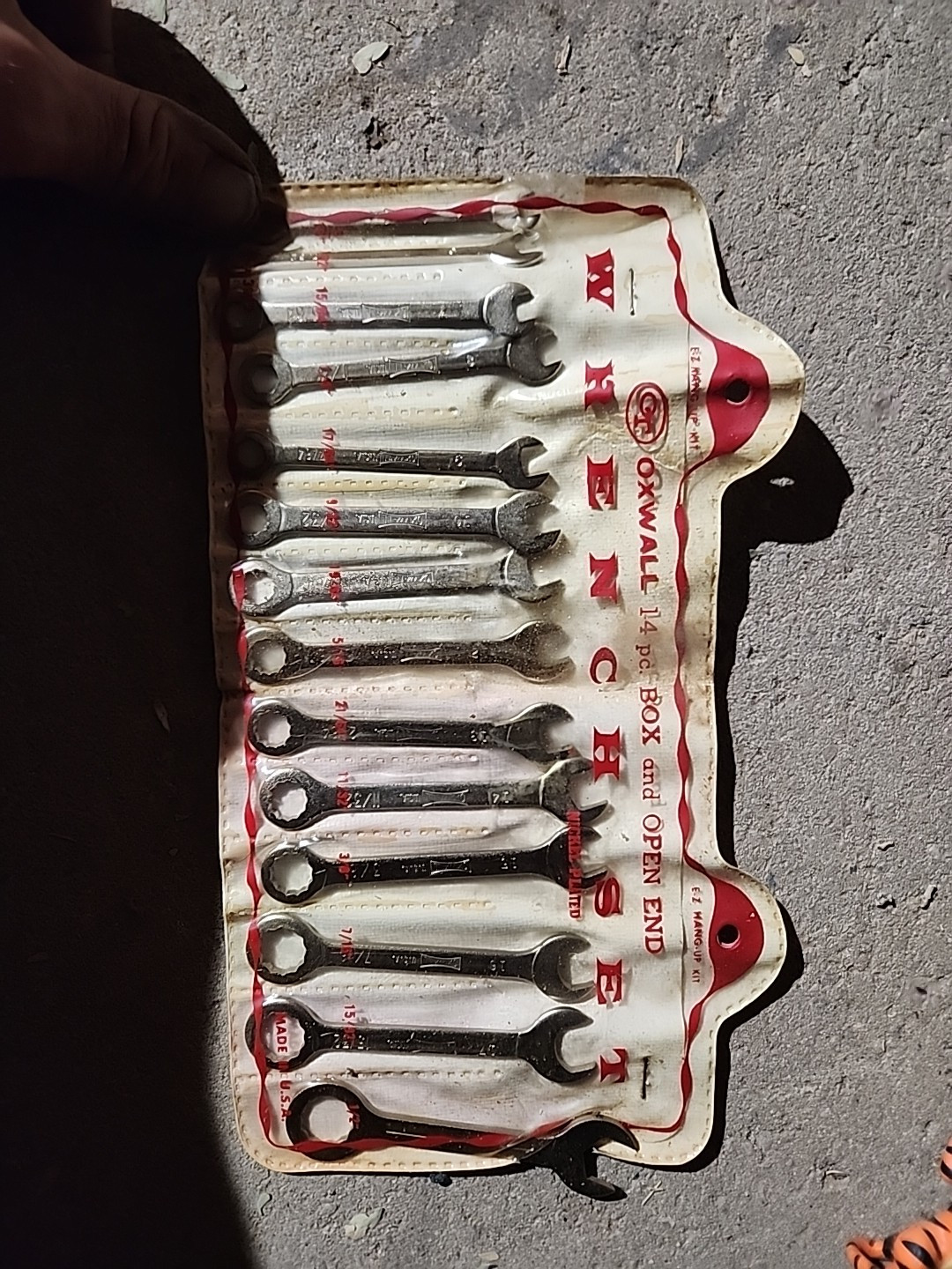 Vintage Oxwall Combination Wrench Set 14 Pieces 3/16″ To 1/2″ New Old Stock
