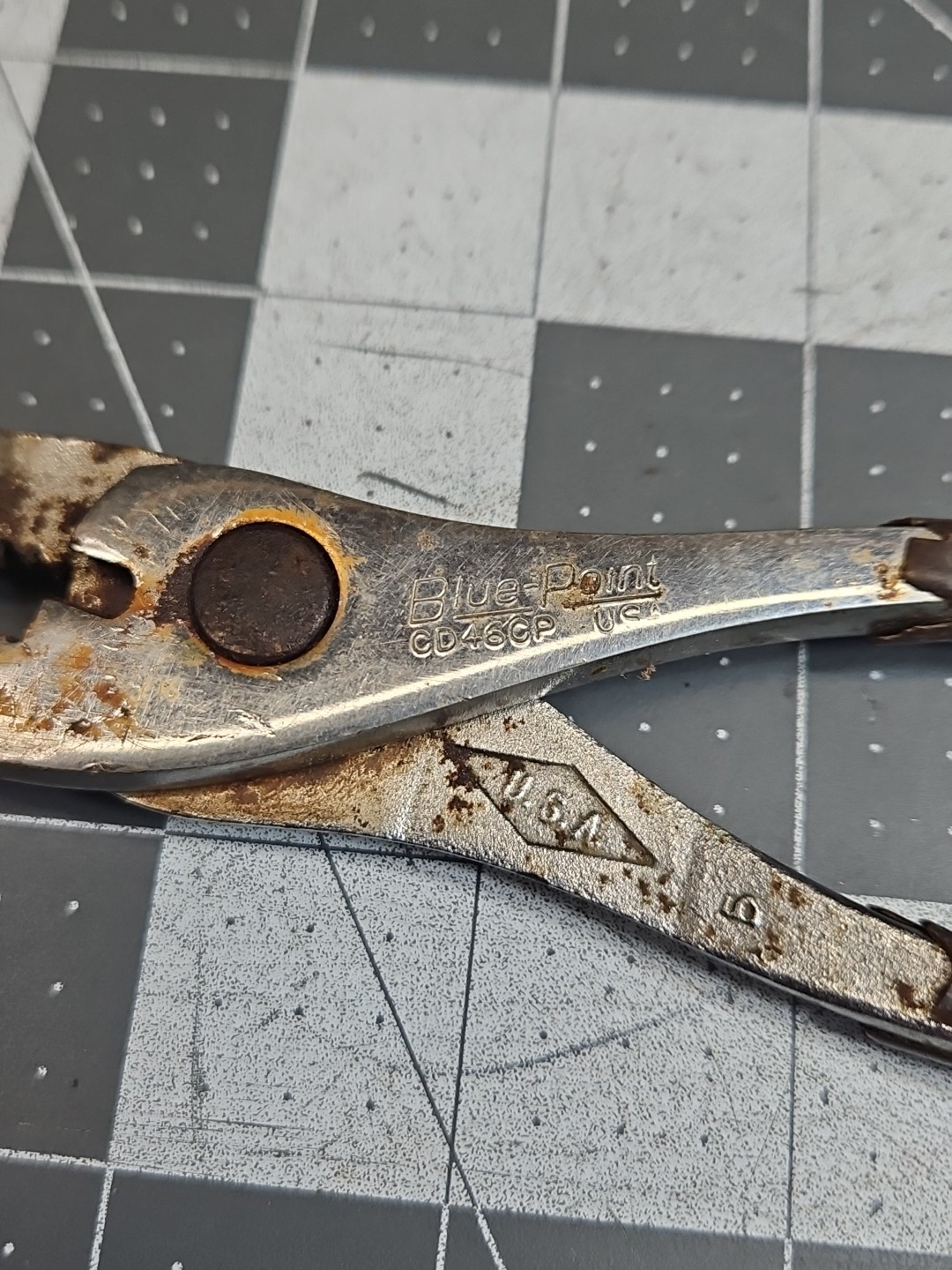 Blue-Point Tools Slip Joint Adjustable Pliers Worn Handle Patinad USA CD46CP