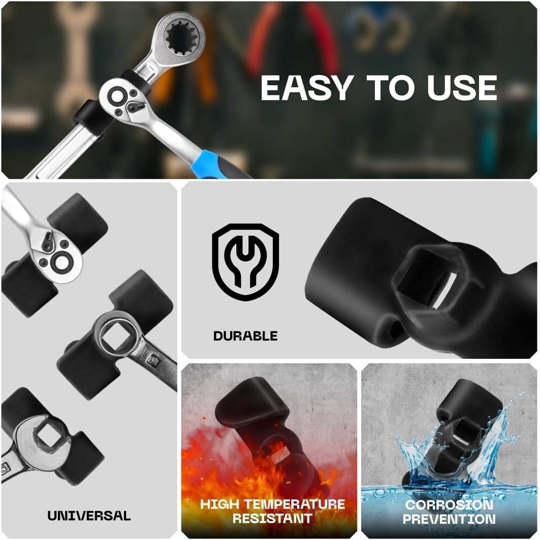 Customizable Wrench Extension Tool for DIY & Automotive Repairs – Black Finish