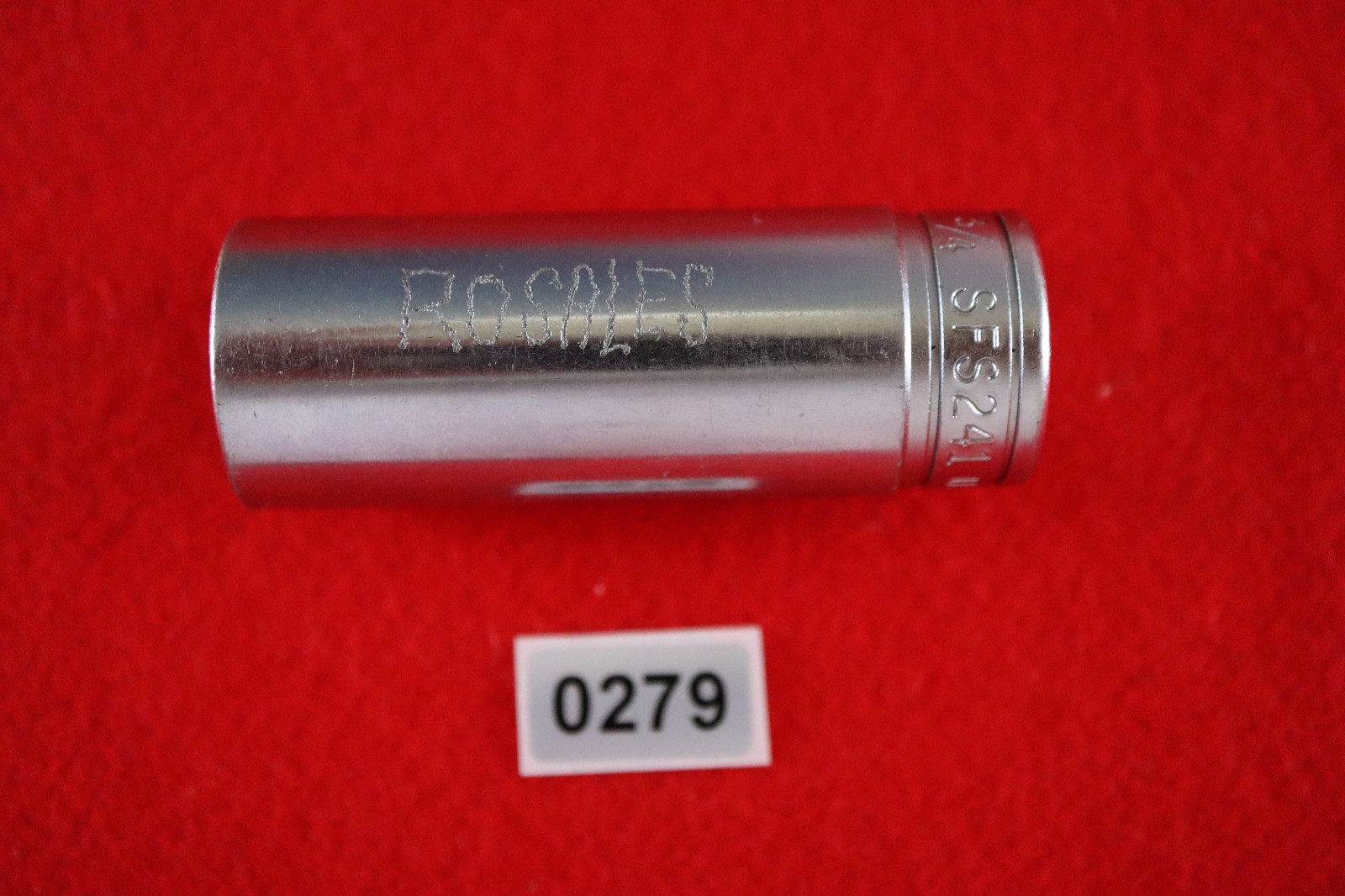 Snap On Tools SFS241 3/4″ Deep Socket 3/8″ Drive 6pt W/ Owner’s Marks. Lot 279