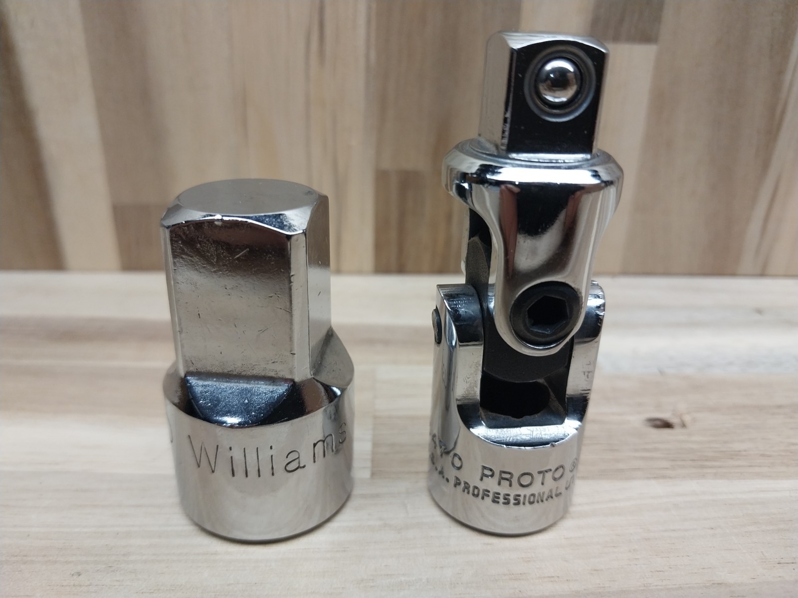 Williams 1/2″ Drive to 3/4″ Adapter & Proto 1/2″ Drive Universal Joint Sockets