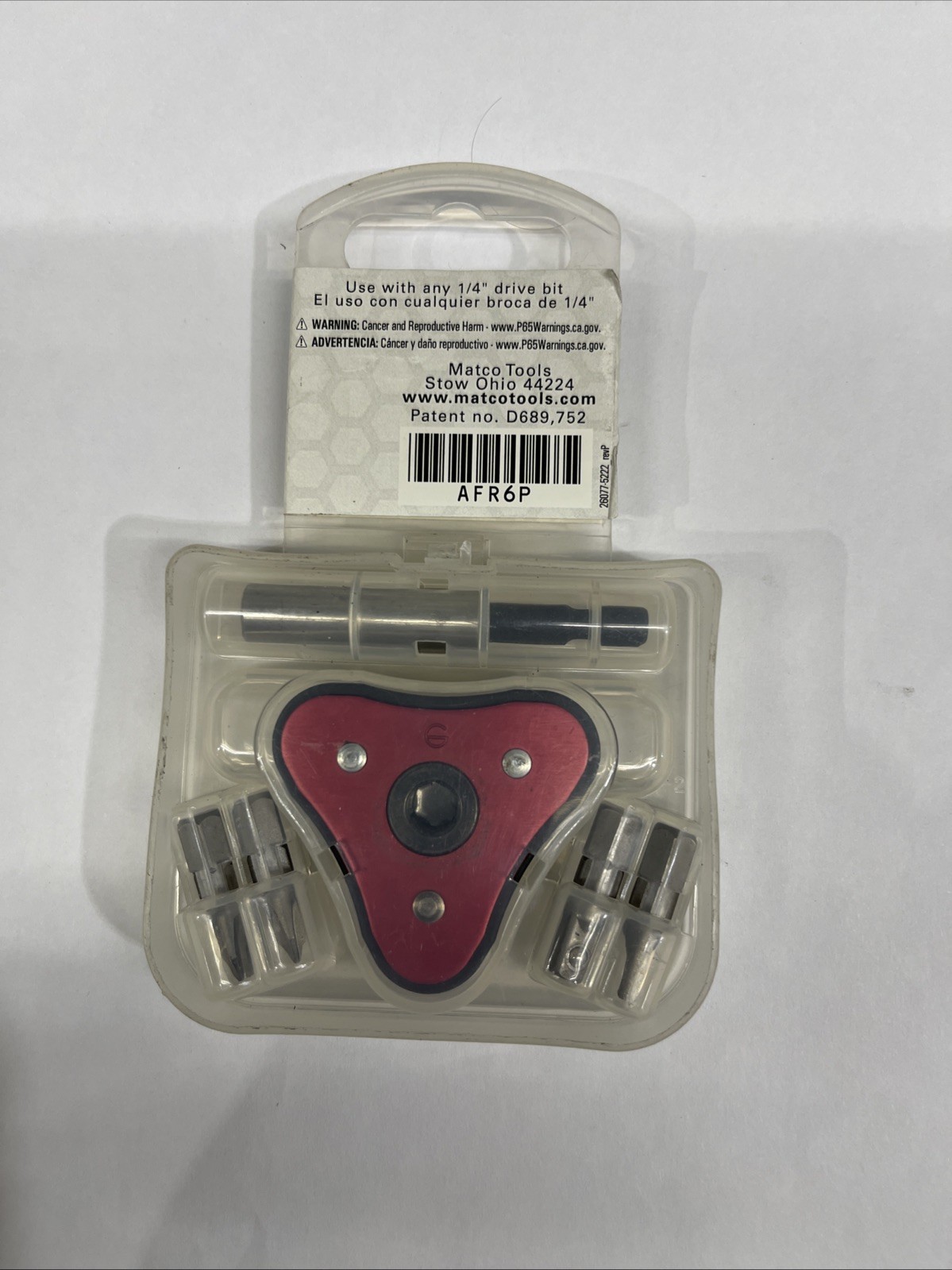 Matco Tools AFR6P Finger Ratchet Bit Driver