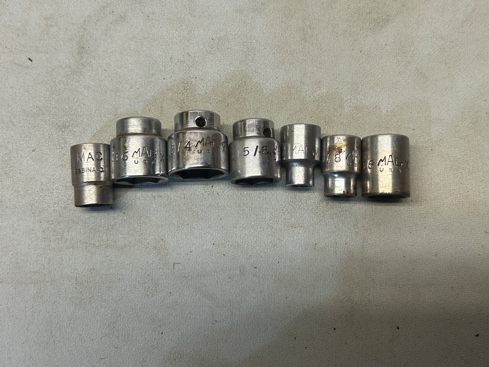 Mac Tools 6 Piece 3/8” Drive 6Pt Metric Shallow Socket Set 3/8 to 3/4 X series