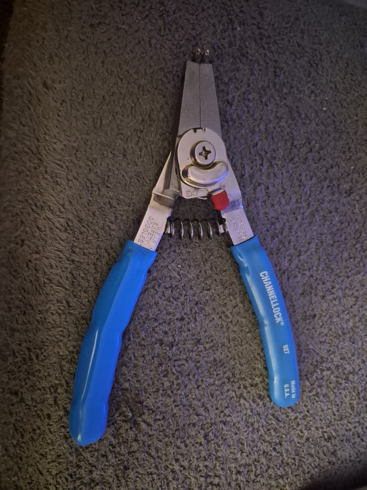CHANNELLOCK 8″ CONVERTIBLE RETAINING RING PLIERS USA – 927 (A)