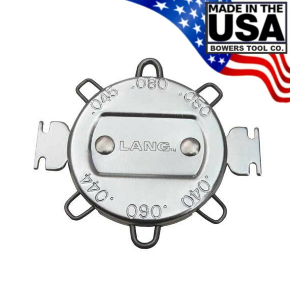 Lang 6 Wire Gap Spark Plug Gauge Made in USA for Standard Ignition Systems