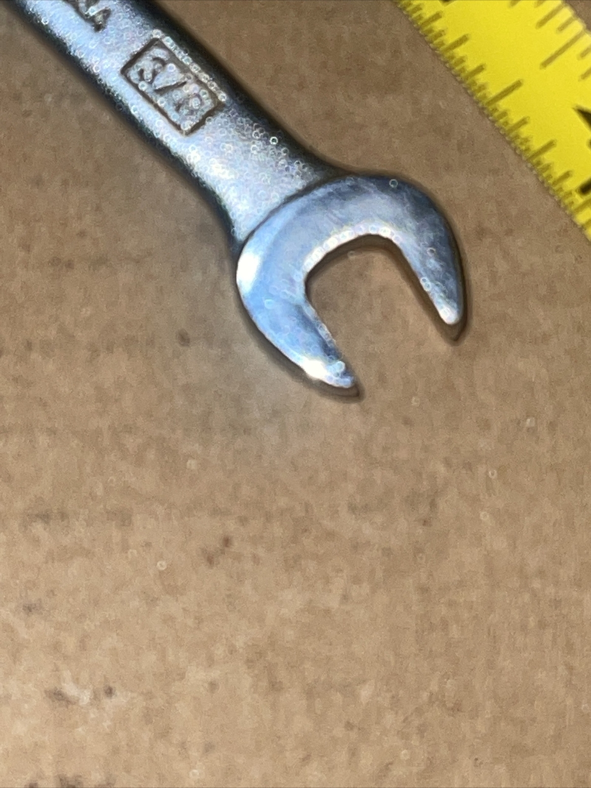 NOS Stanley Tools USA 86801 7/16 In X 3/8 In SAE Open End Wrench Vintage 86-801