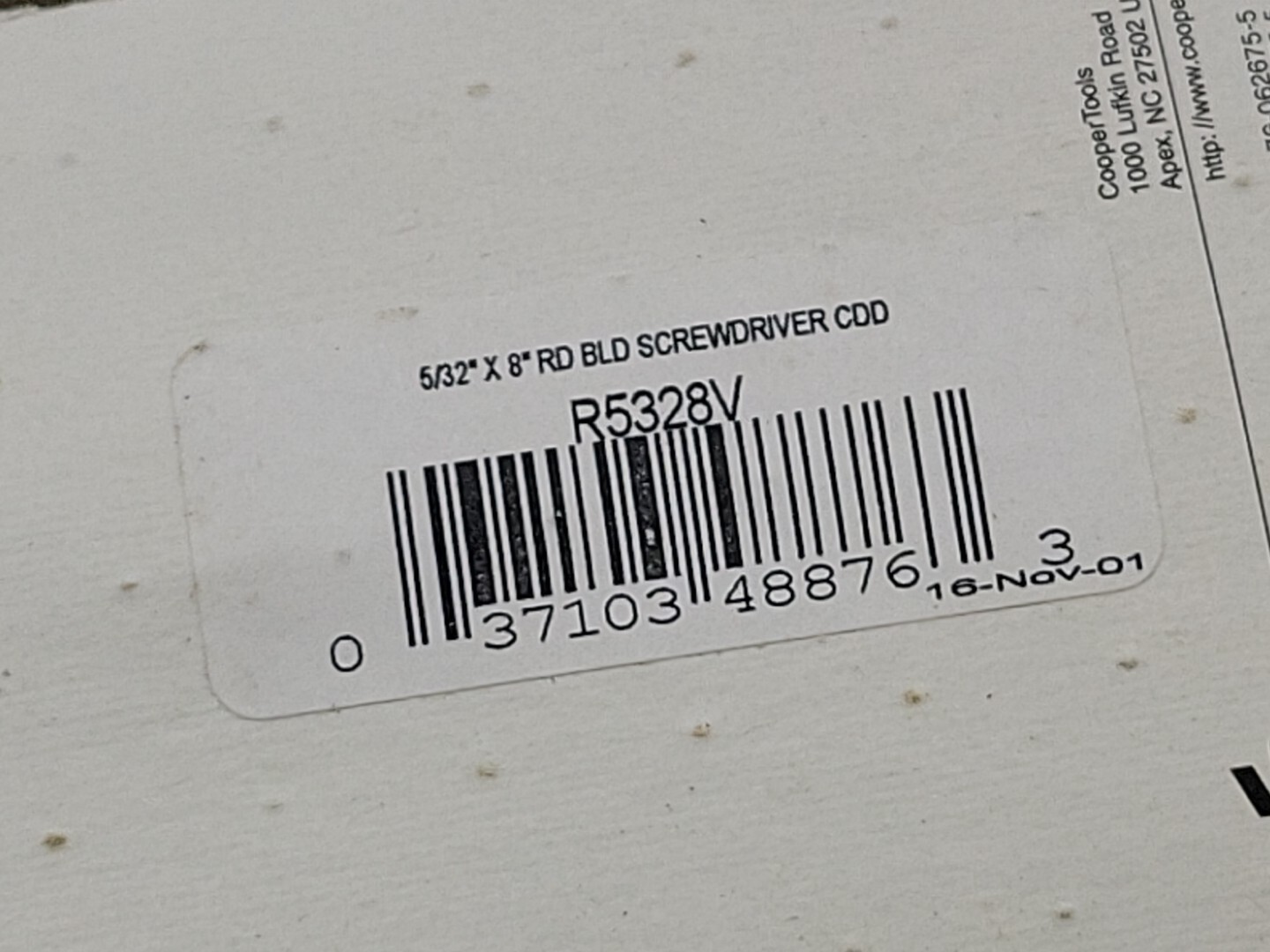 Xcelite Cooper Tools R5328V 5/32″ x 8″ Screwdriver 1/8″ Long Shank Shaft USA
