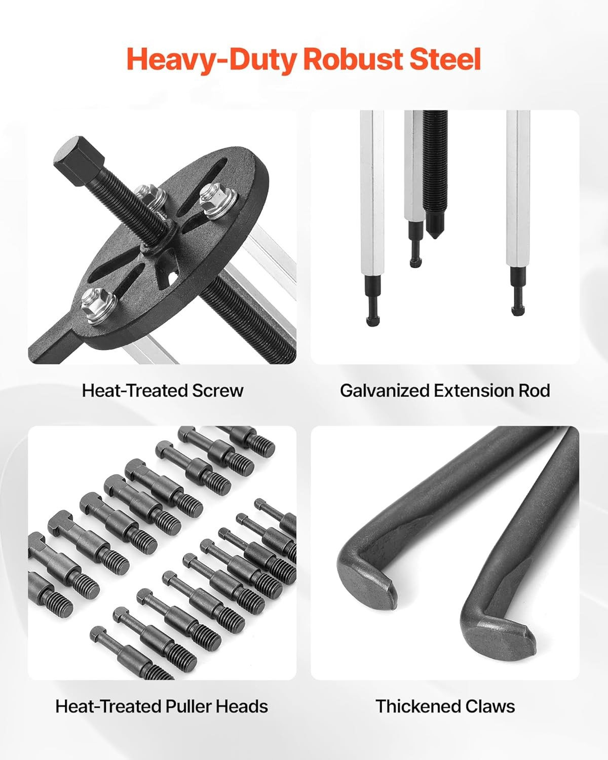 21-in-1 Bearing Puller Set, 21 PCS 3-Jaw Hook Puller for Internal External Beari