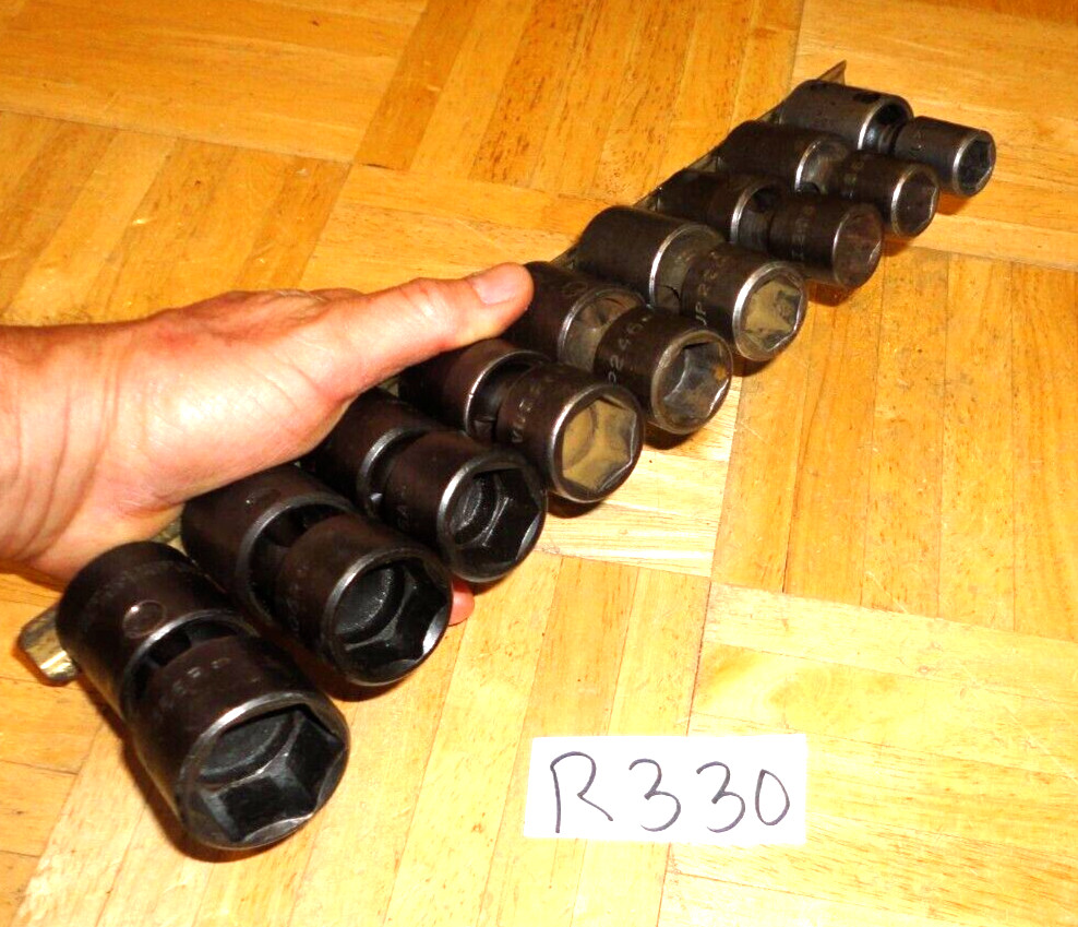 MAC TOOLS 9 PIECE 1/2 DRIVE SAE. SWIVEL IMPACT SOCKET SET 1/2 TO 15/16, 1-1/8