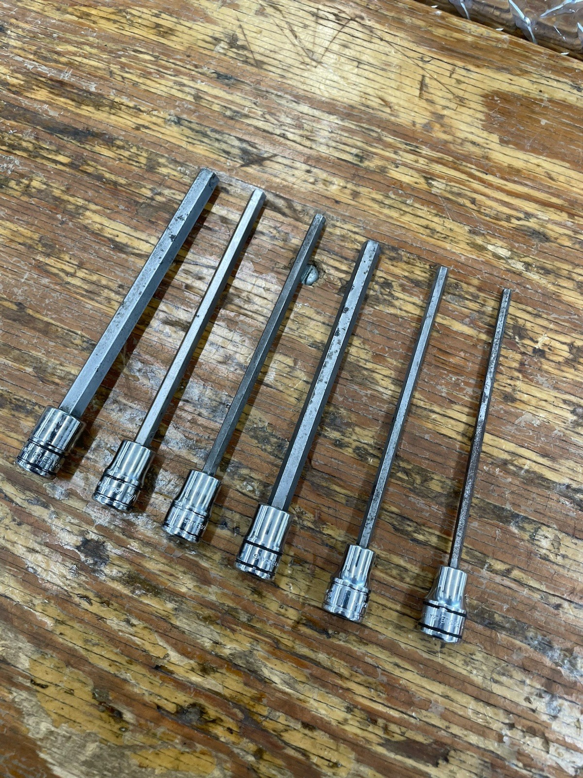 Snap-On SAE Long Hex Allen Ball Sockets PAKTY136