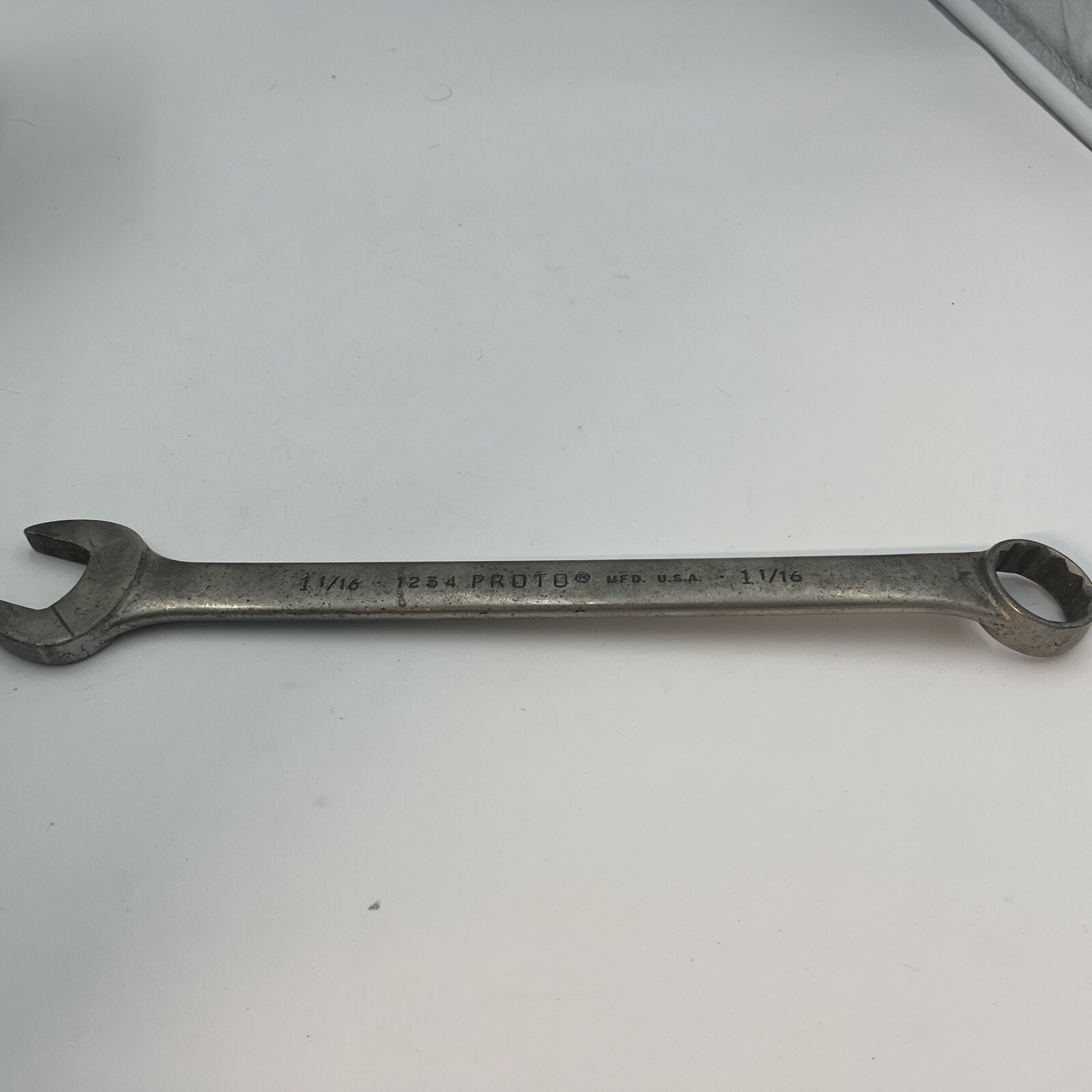 Vintage Proto 1234 Professional 1-1/16” Combination 12-pt. Wrench Made in U.S.A.