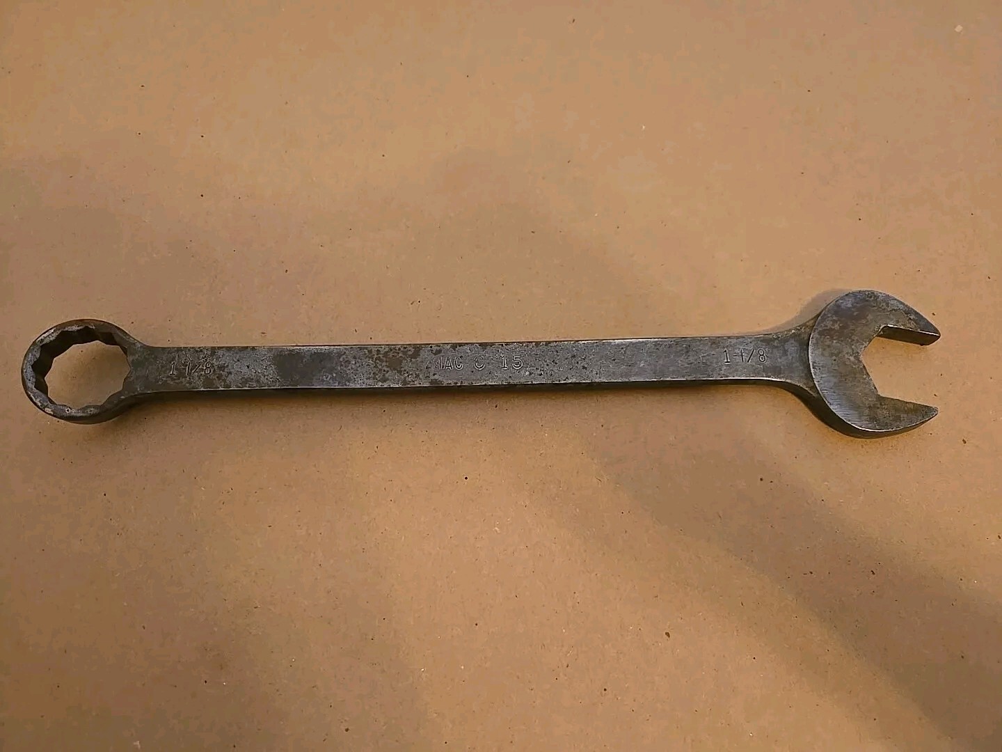 Mac Tools Vintage 13.5″ Long 1-1/8″ 12PT Combination Wrench C15