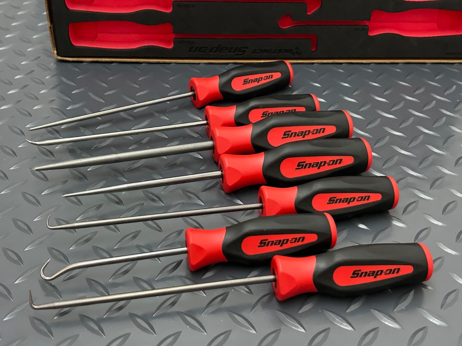 Snap-on 7-Piece RED Soft Grip Heavy-Duty Pick Foam Set SGLAS01FSETFR New SEALED