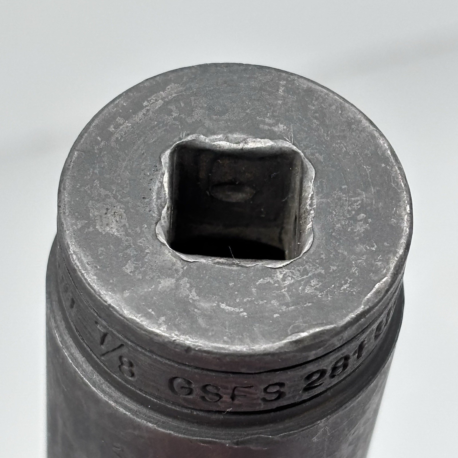 Snap On Tools GSFS281 3/8 Dr 6Pt SAE 7/8 Flank Dr Black Industrial Deep Socket