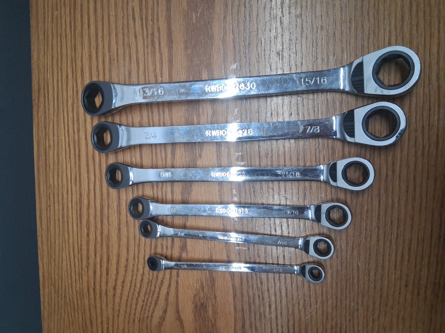 Set Of 6 Mac Reversible Offset Racheting Wrenches 1/4″-15/16″
