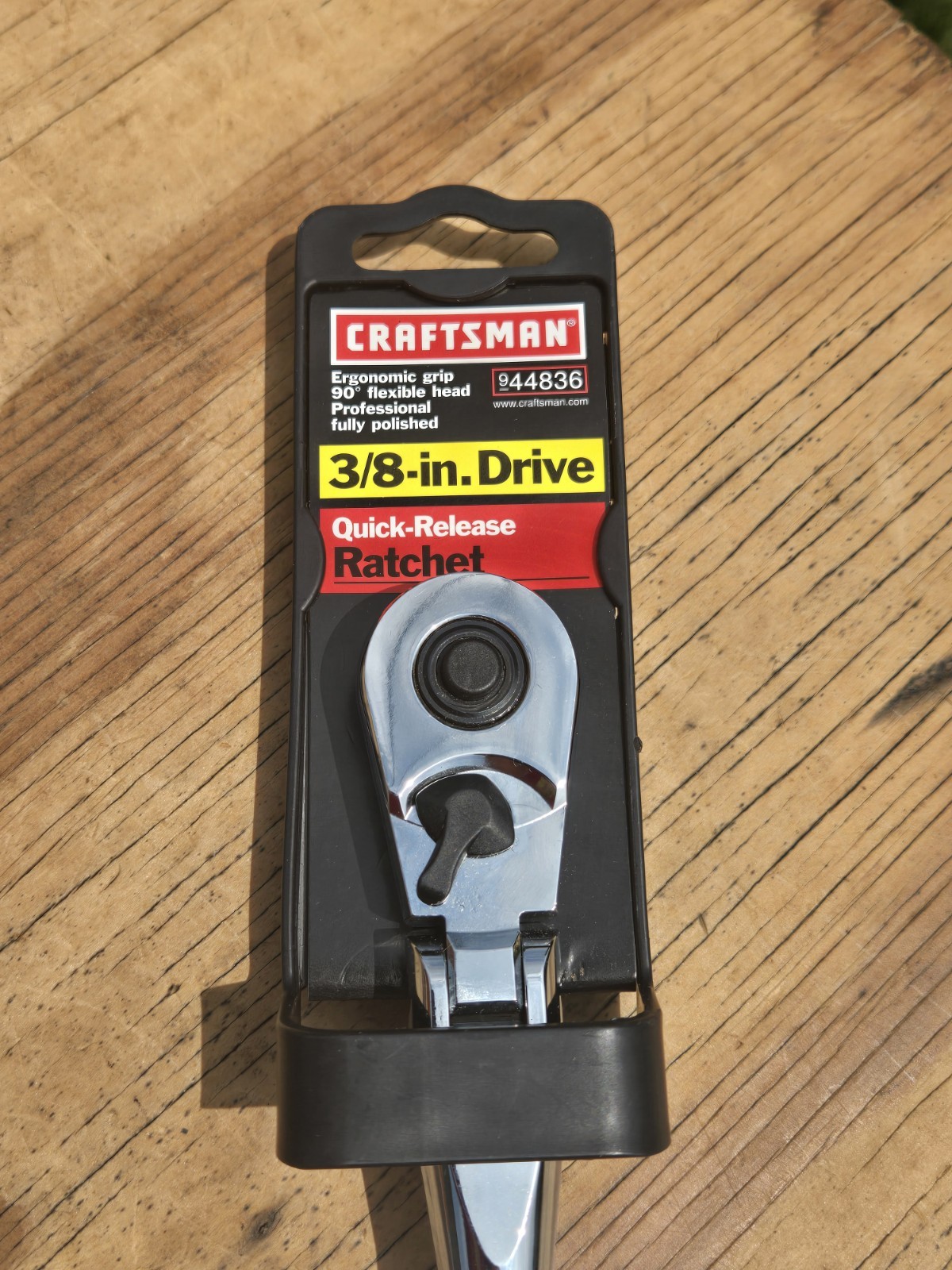 NOS SEARS Craftsman 12″ Flex Head Ratchet 3/8″ Drive Black Handle 44836 -VT- USA