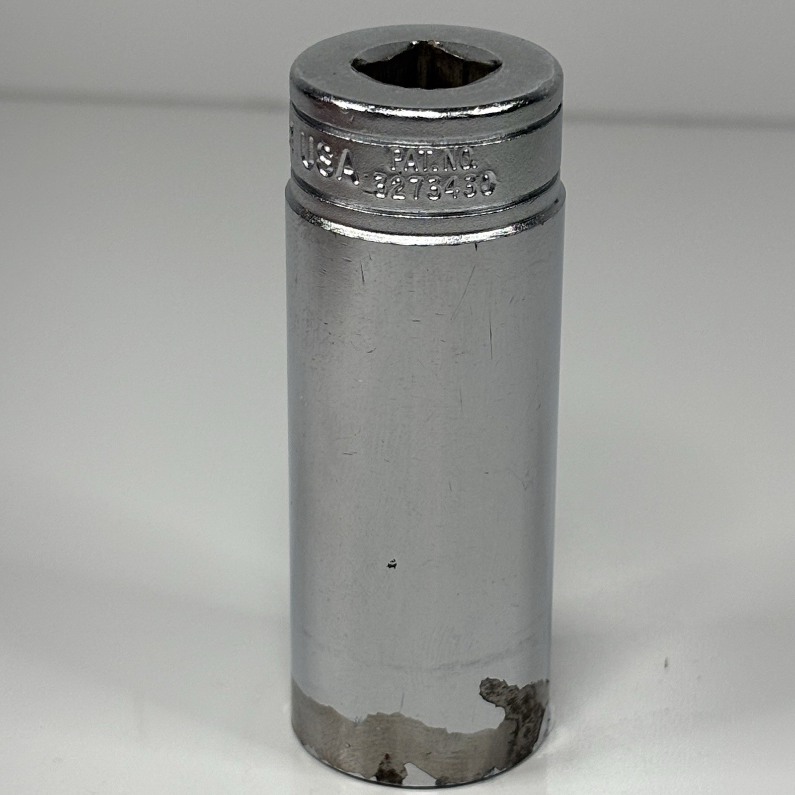 Snap On Tools SFS241 3/8 Dr 6Pt SAE 3/4 Flank Dr Deep Chrome Socket USA VTG