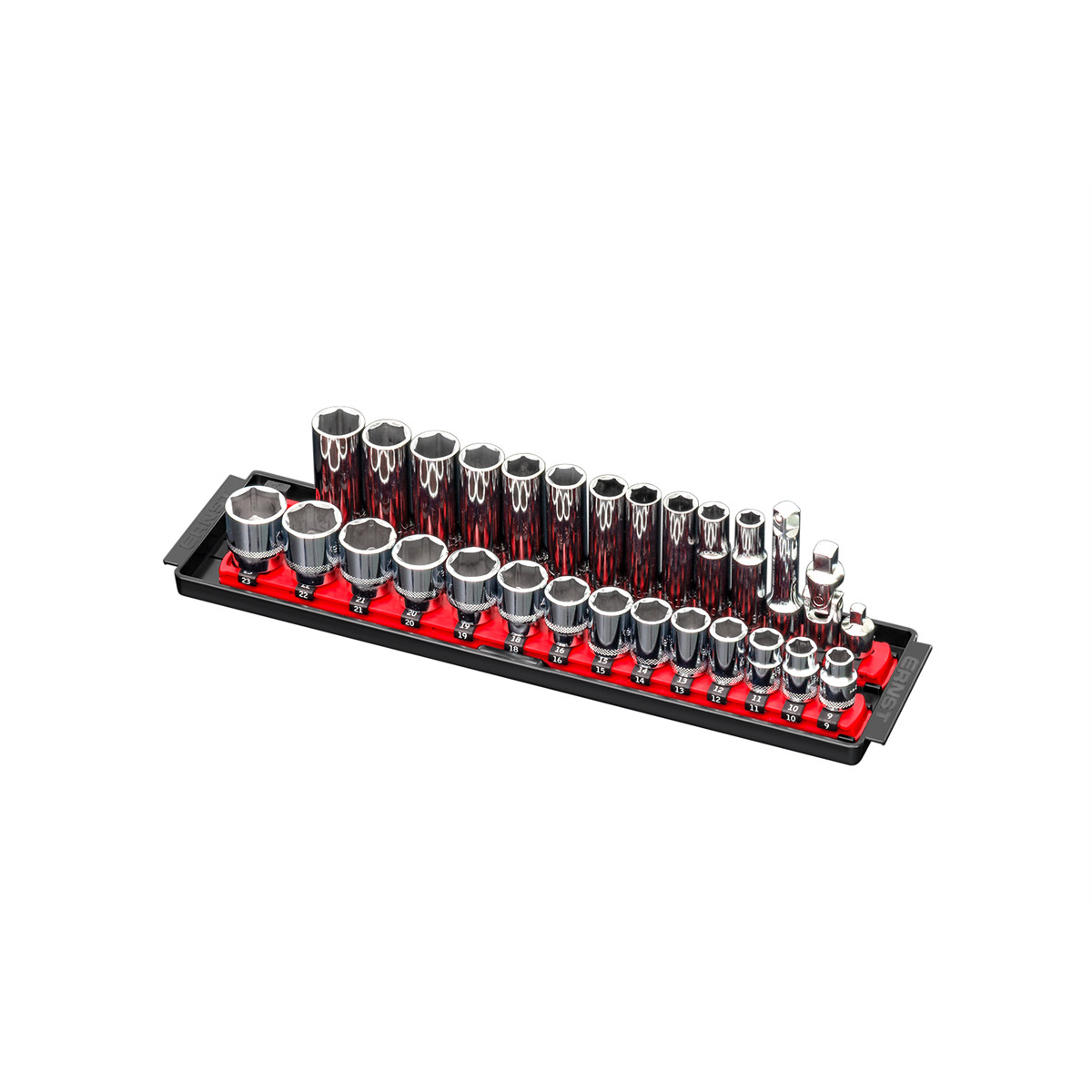 Ernst Mfg. 2 Rail Twist Lock Socket Boss 13″, Red – 3/8″