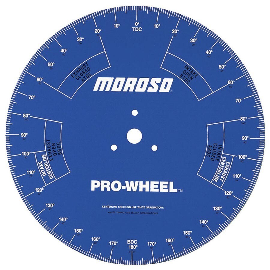 Moroso 62191 Pro Degree Wheel Blue Steel 18″ Dia Valve Timing TDC BDC Cam Center