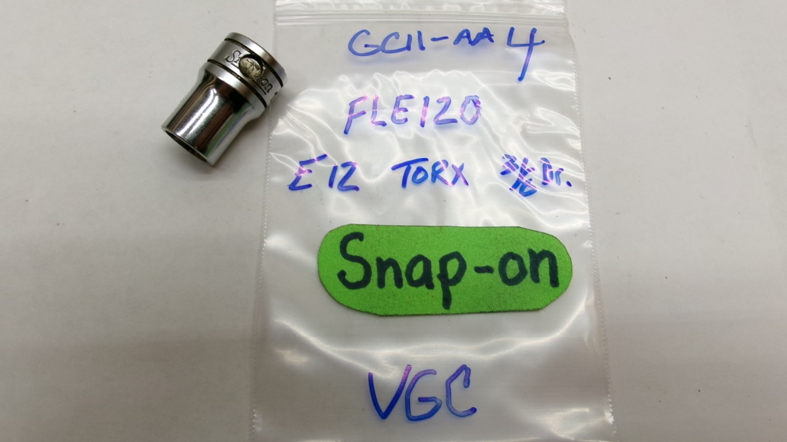 Snap-on tools FLE120 – E12 Inverted Torx, 3/8” drive Shallow Socket USA Nice!